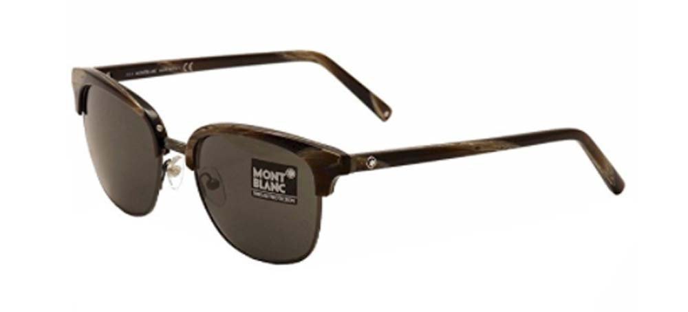 Mont Blanc MB515S サングラス - ダークブラウンフレーム スモークレンズ レンズ直径53mm