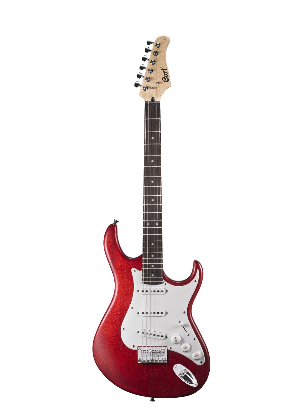 Cort コルト G100OPBC Double Cutaway エレキギター 3 Single Coil ピックアップ Open Pore Black Cherry エレキギター エレクトリックギター （並行輸入）