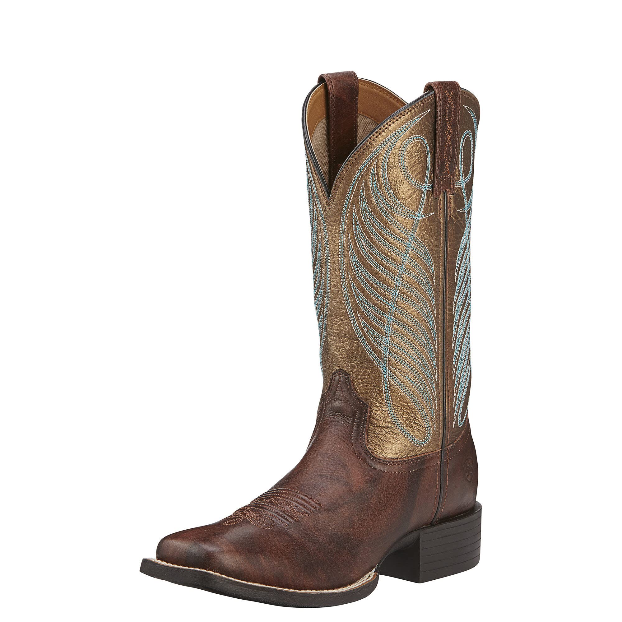 Ariat レディース ラウンドアップ ワイド スクエアトゥ ウエスタンカウボーイブーツ US サイズ: 5.5|global研究所