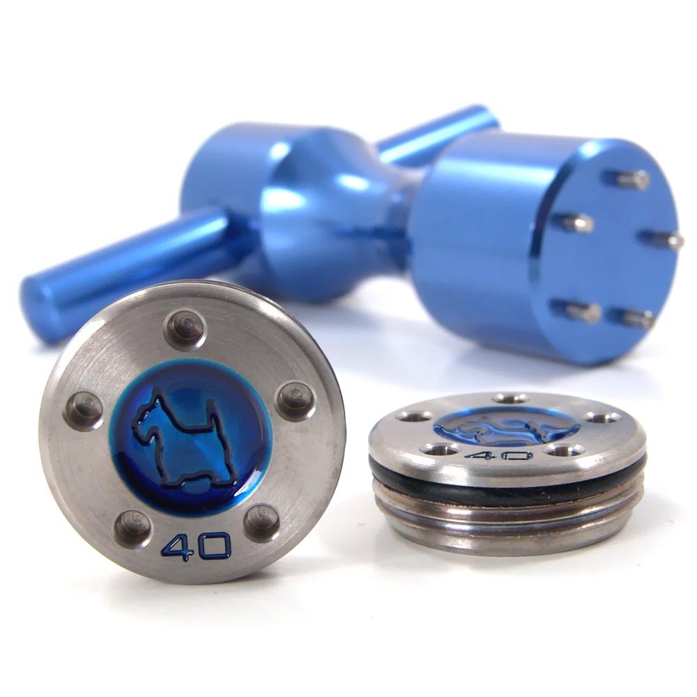 (Blue) - 2 of 40g Blue Scottie Dog Weight for Scotty Cameron Putters with Wrench Tool｜global研究所