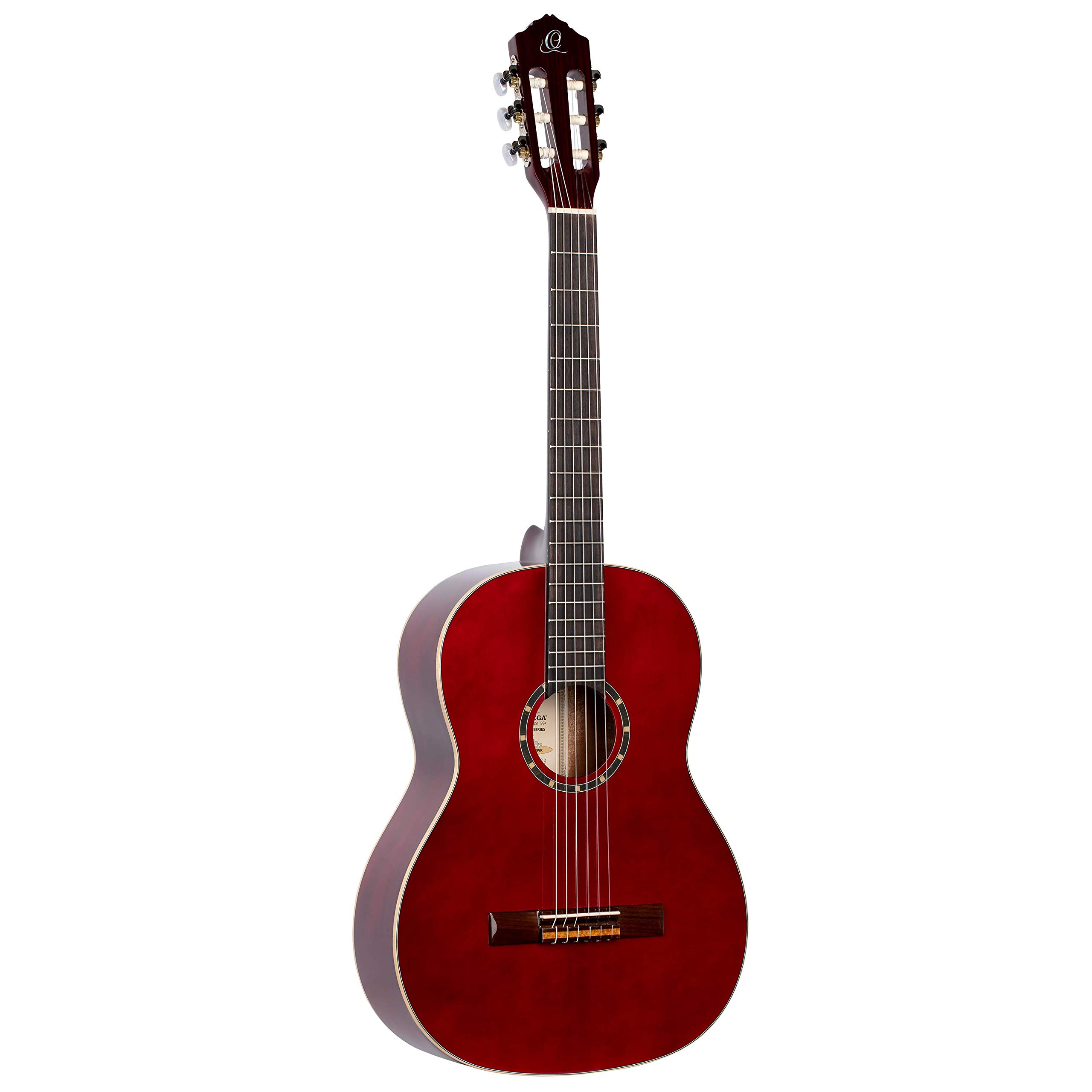 Ortega Guitars R121SNWR Family Series Slim Neck Nylon 6弦 Guitar with Spruce Top  Mahogany Body  Wine Red Gloss アコースティックギター アコギ ギター (並行輸入)