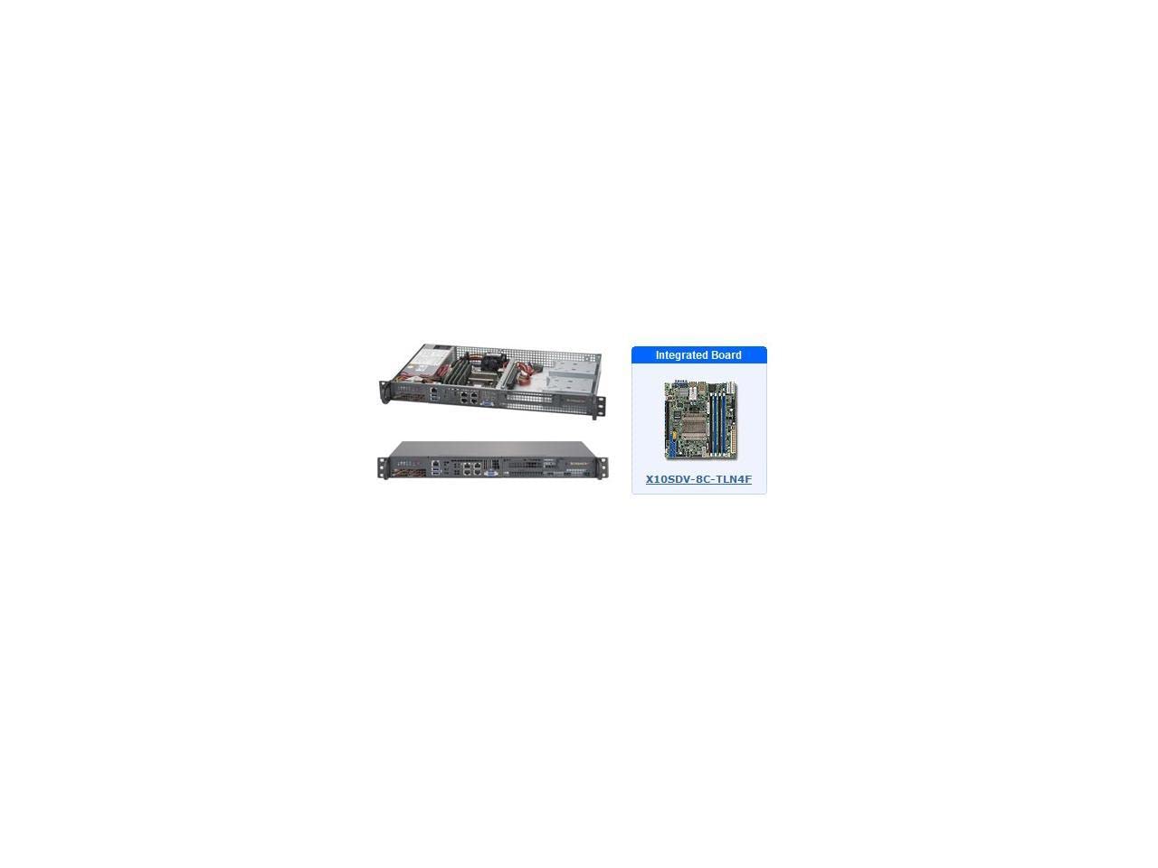 Supermicro SuperServer 5018D-FN4T - Server - rack-mountable - 1U - 1 x Xeon D-1540 / 2 GHz - RAM 0 MB - no HDD - AST2400 - GigE 10 GigE - no OS - monitor: none