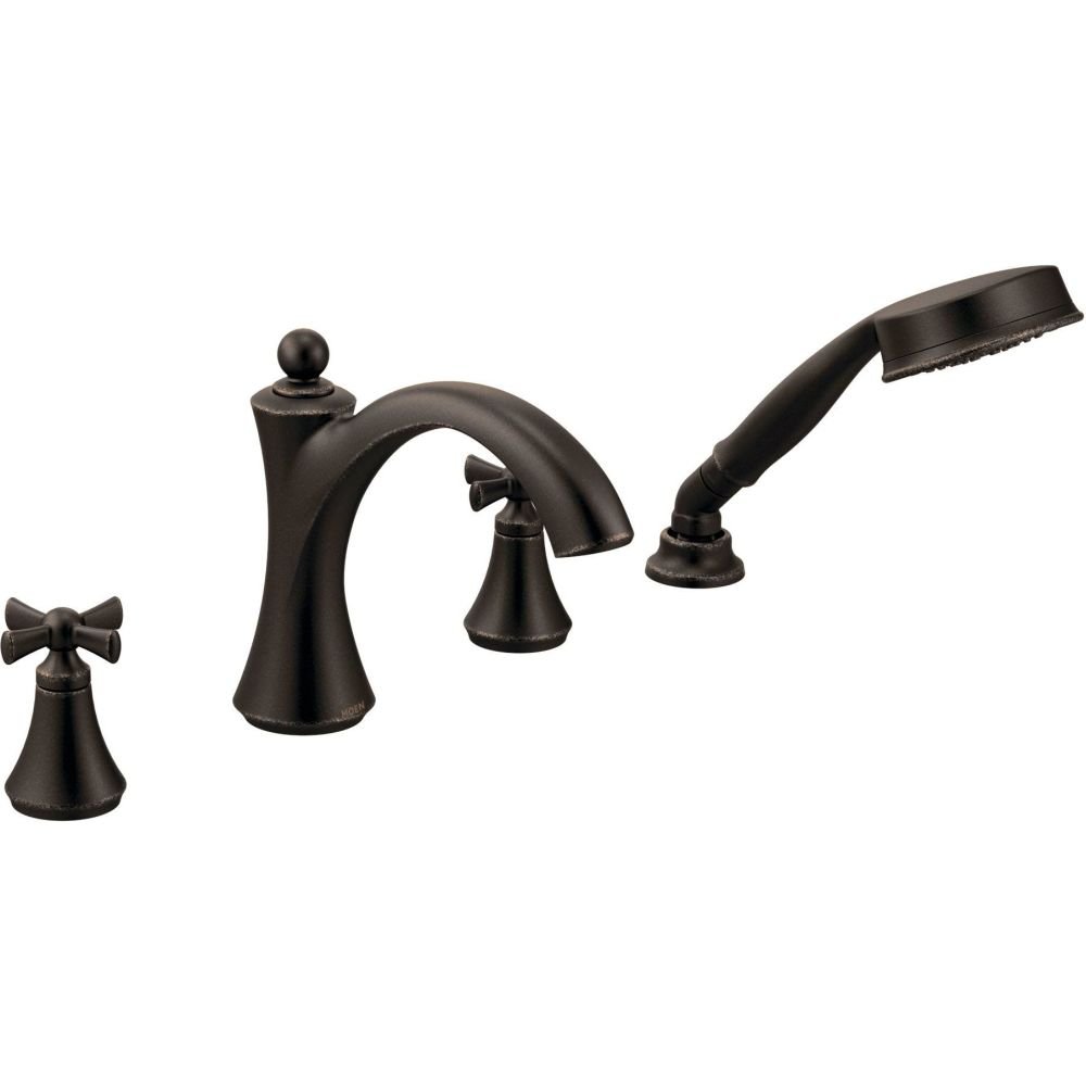 Moen t658 Wynfordデッキマウントローマンタブ蛇口トリムwithメタルクロスハンドル ? 、 T658ORB 1