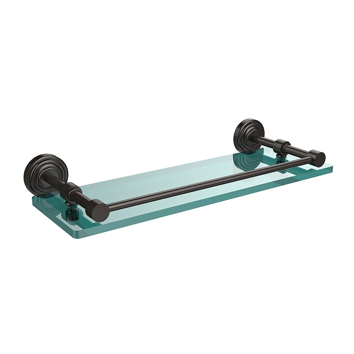 Allied Brass WP-1/16-GAL-ORB Single Glass Shelf  16-Inch  Oil Rubbed Bronze by Allied Precision Industries