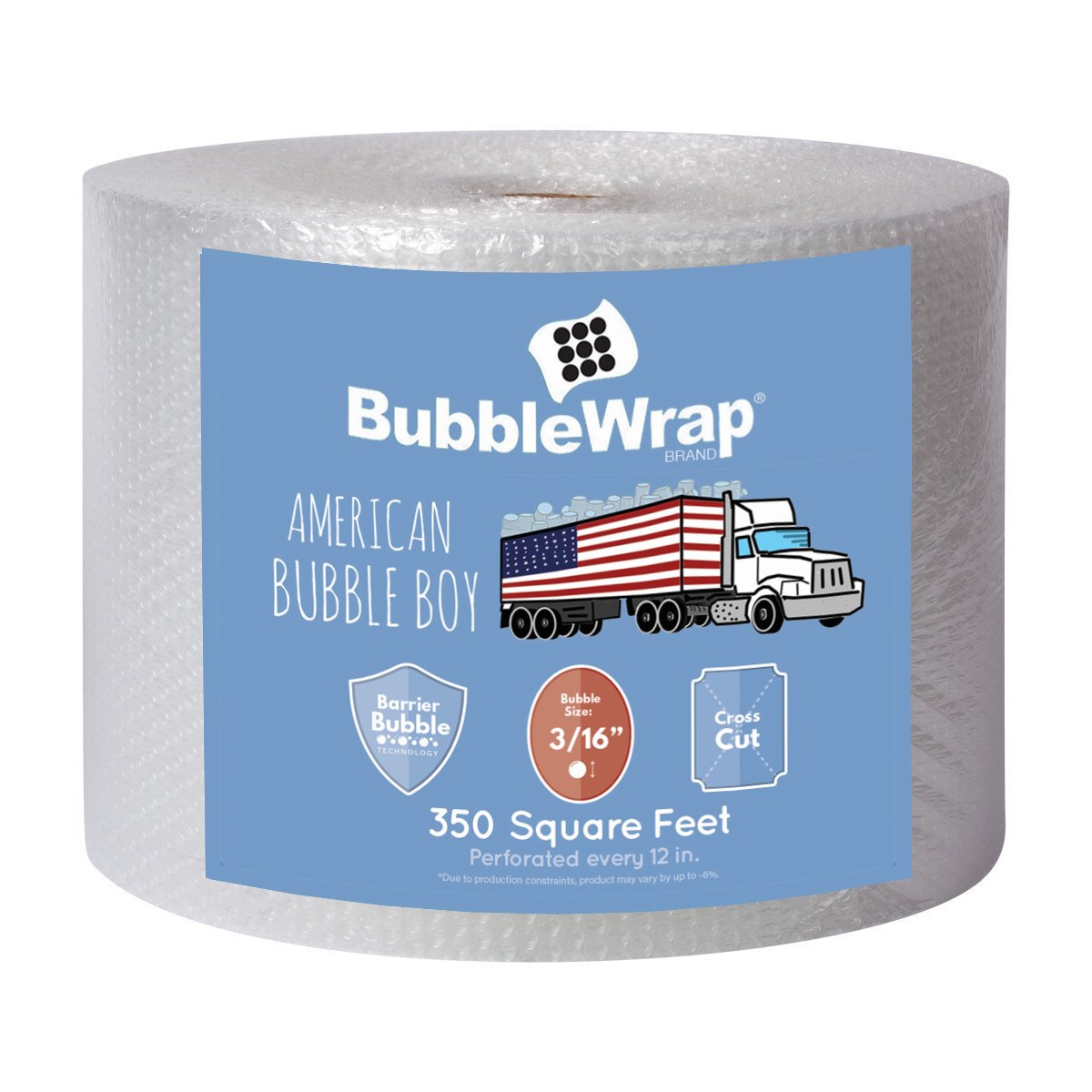 American Bubble Boyバブルラップ公式Sealedエアバブルラップ ? 350フィートX 3 / 16 x 12 ? 穴あき ? Every 12 ? American Bubble Boy