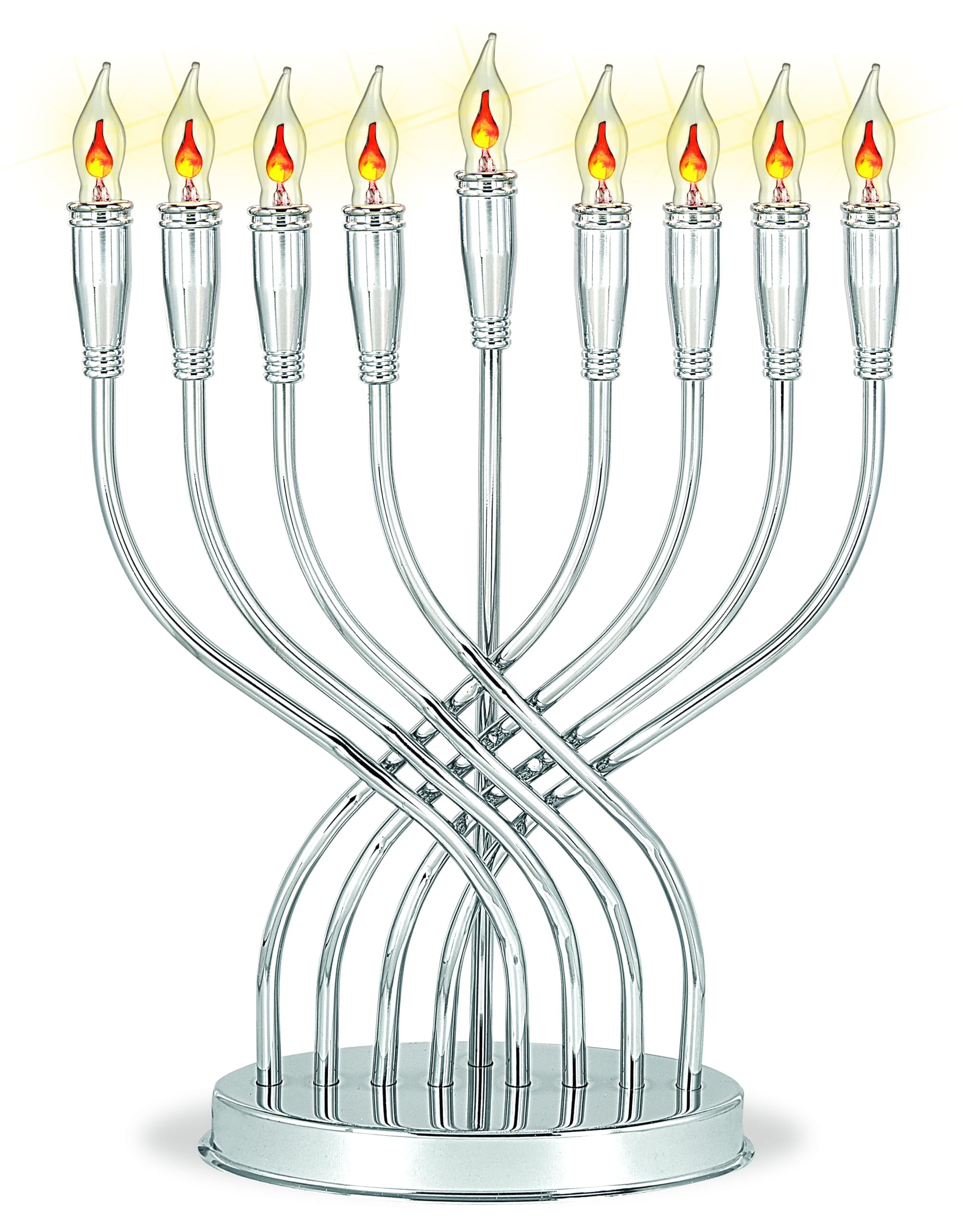 Illumination Electric Menorah Silver Plated|global研究所