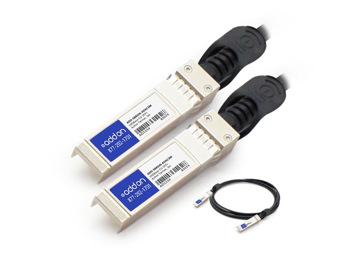 AddOn - 10GBase direct attach cable - SFP+ (M) to SFP+ (M) - 10 ft - twinaxial - active