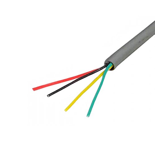 NAC Wire and Cables 400フィート 22AWG 4コンダクターストランドスピーカーワイヤー グレーオーディオケーブル 銅線 難燃性 ポリ塩化ビニル絶縁 UL認証 22/4スピーカーケーブル
