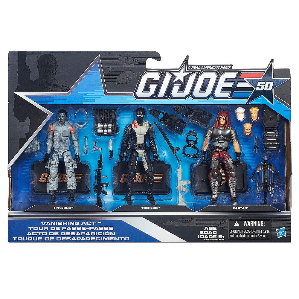 G.I.ジョー 50周年記念シリーズ 3.75インチ ベーシックフィギュア 3パック バニシング アクト / GI JOE 50TH ANNIVERSARY 3PACK VANISHING ACT画像