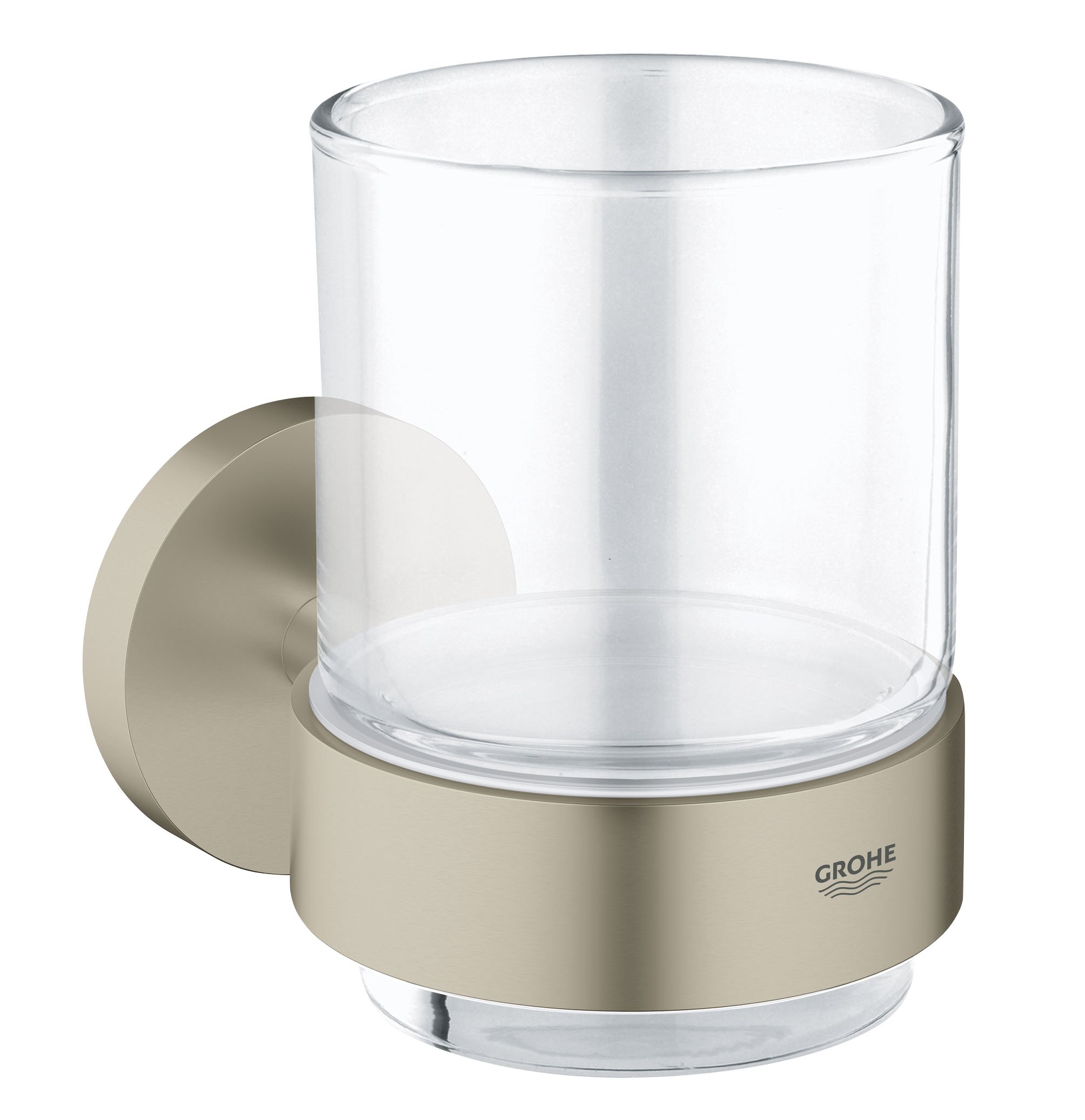 (BRUSHED NICKEL INFINITYFINISH) - Essentials Glass With Holder