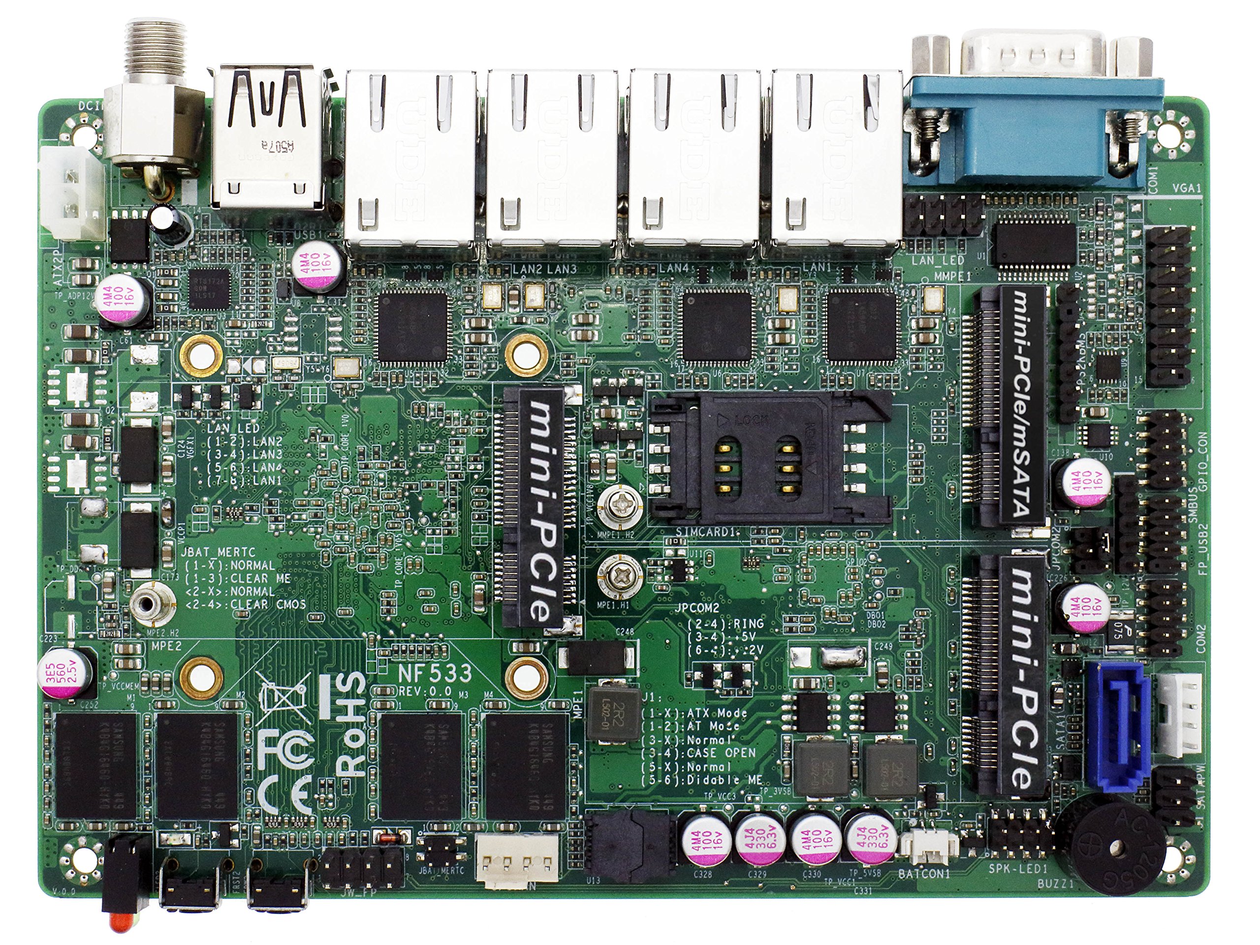Jetway nf533d4 ? 1900 Intel Celeron j1900 3.5inSBCお母さんゲーム盤W / 4 xインテルGB ローカルエリアネットワーク