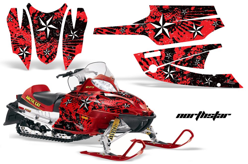 AMR Racing スノーモービルグラフィックキット ステッカー デカール Arctic Cat Firecat 2003-2006対応 ノーススターレッド 38,355円