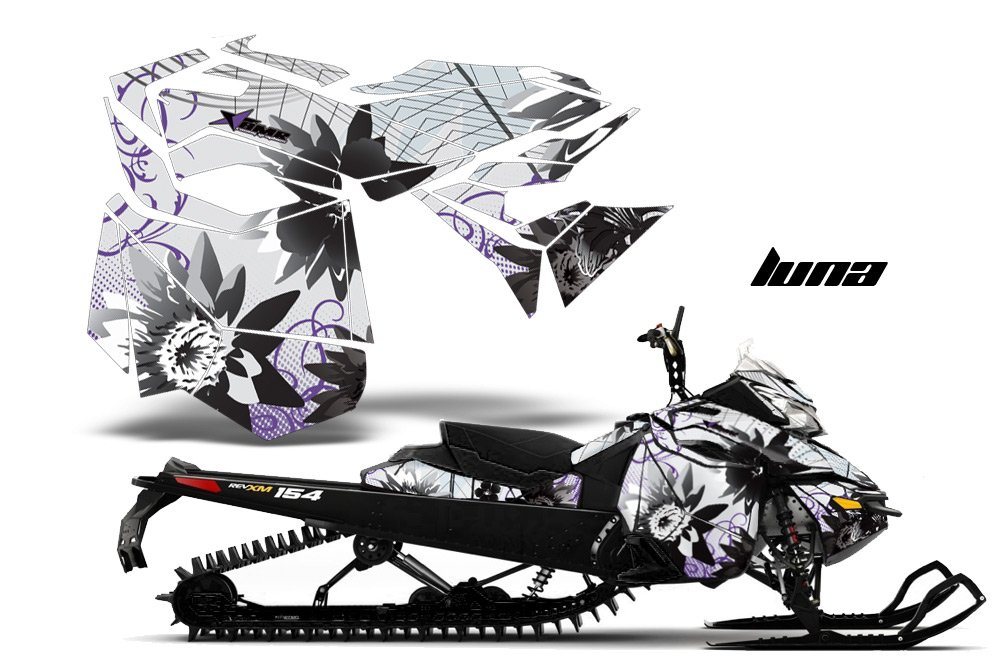 AMR Racing スノーモービルグラフィックキット ステッカー デカール Ski-Doo Rev XM Summit 2013-2016 - ルナ