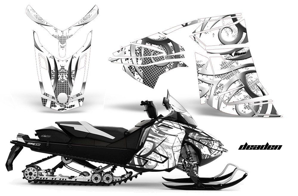 AMR Racing スノーモービルグラフィックキット ステッカー デカール Ski-Doo Rev XR 2013-2018相応う - Deaden - 白いこと PCサプライ・消耗品-インクカートリッジ