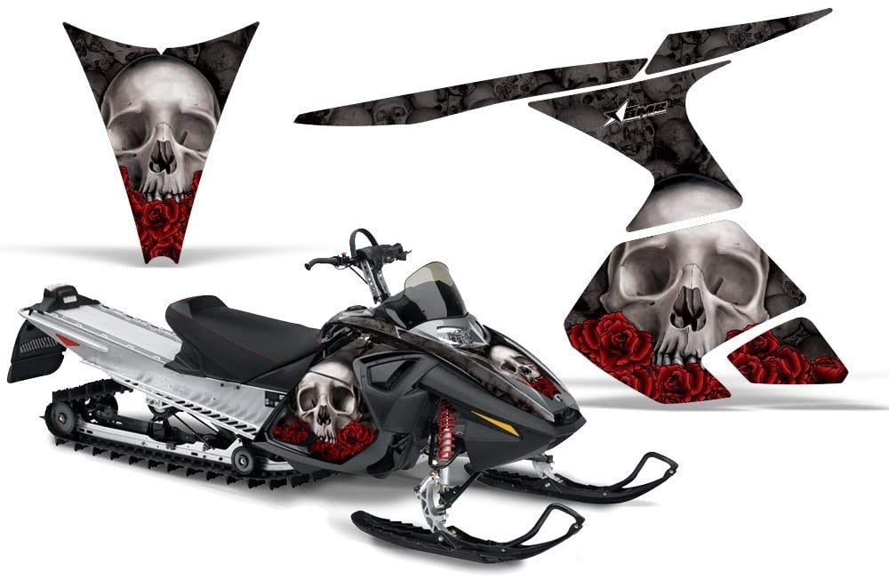 AMR Racing スノーモービルグラフィックキット ステッカー デカール Ski-Doo RT 2005-2009対応 ボーンコレクターブラック