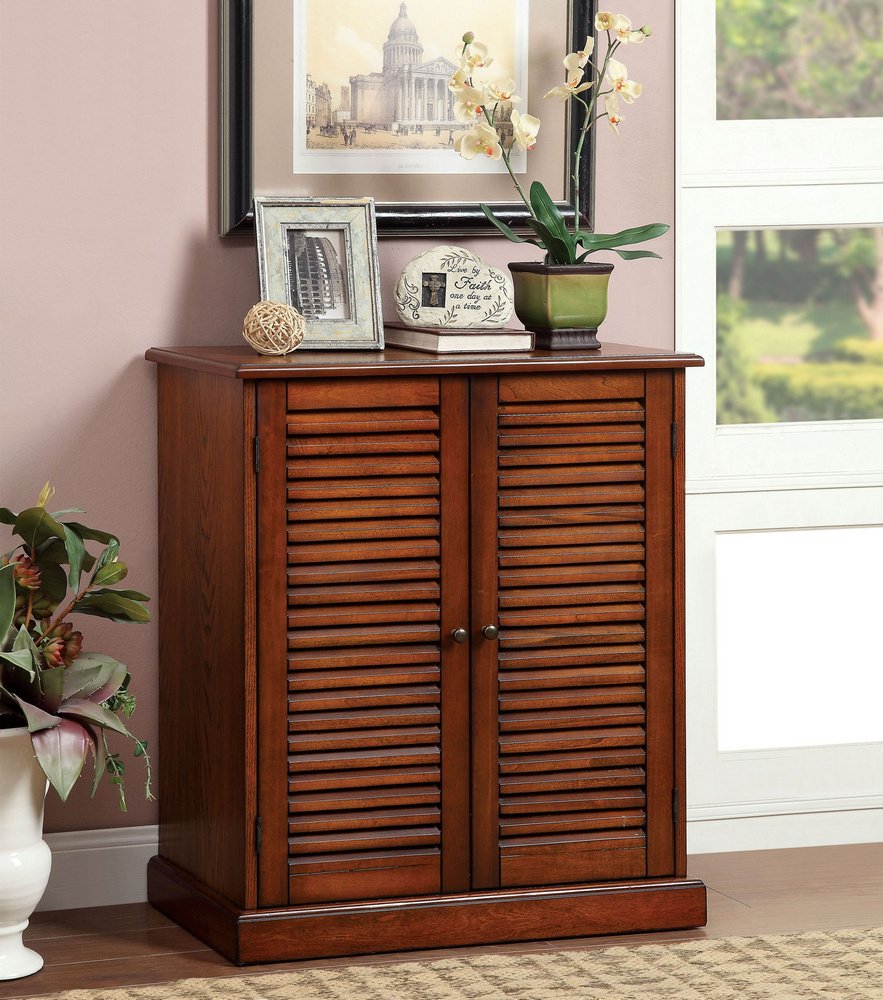 24/7 Shop at Home 247SHOPATHOME CM-AC213A デラ クラシックスタイル シューズキャビネット 素朴なオーク