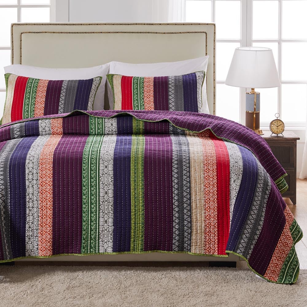 Greenland Home 3 Piece Marley Quilt Set  King
