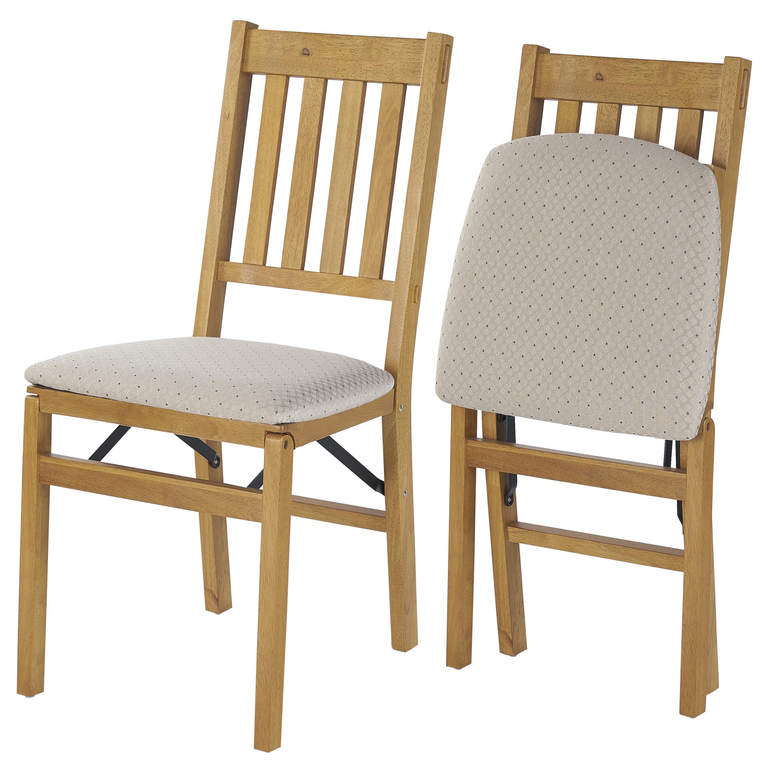 Stakmore Arts and Craft Folding Chair Finish  Set of 2  Oak