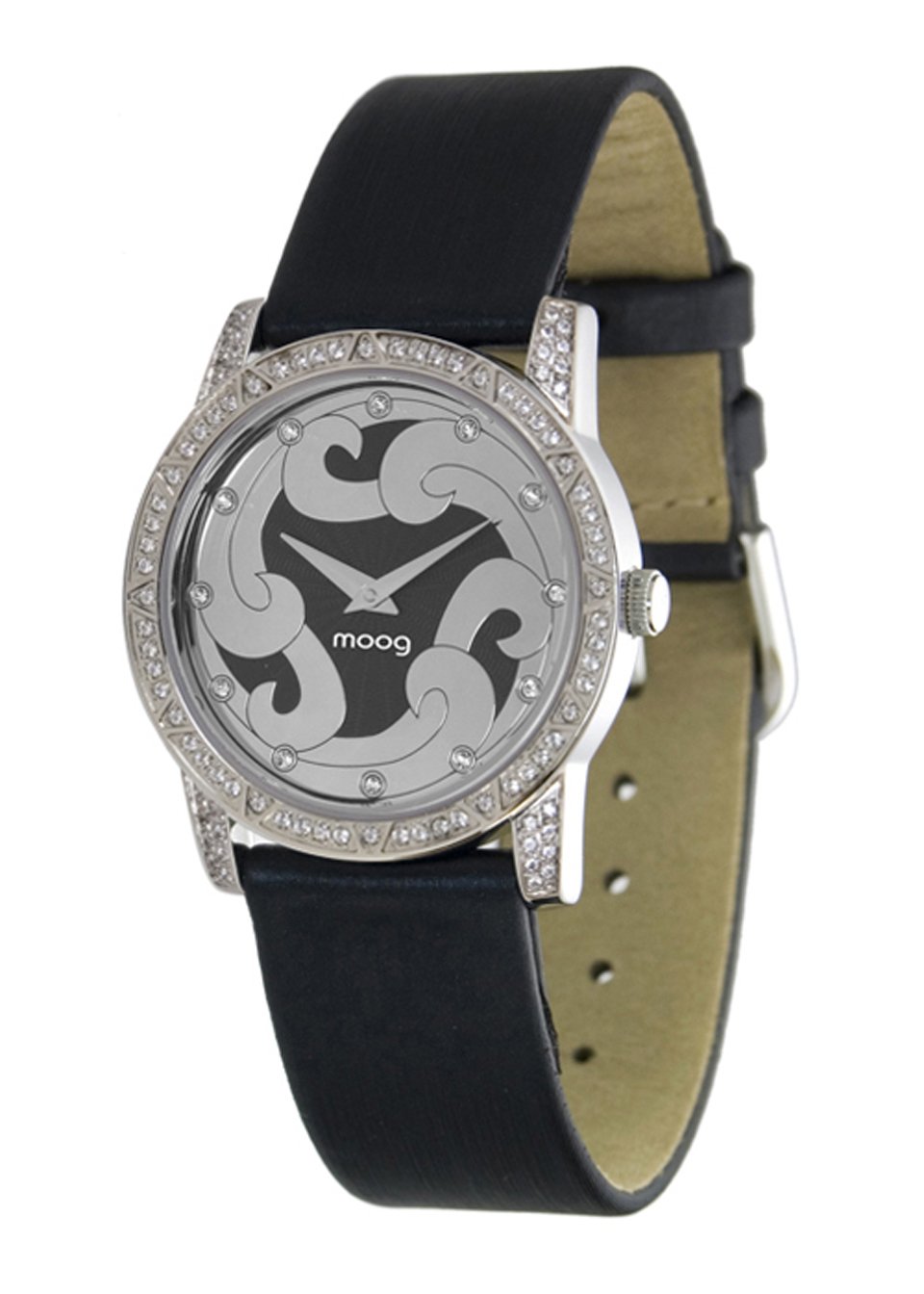 Moogパリ波Women 's Watchブラックダイヤルブラックファブリックストラップ&スワロフスキー要素 ? m45472 ? 002 33,219円