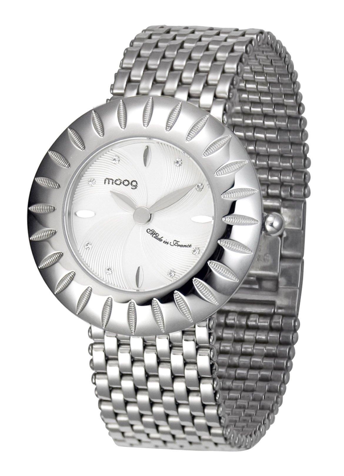 Moogパリ ? Petale ? レディースウォッチシルバーダイヤル、ステンレススチールシルバーストラップで、Made in France ? m45584 ? 001｜global研究所 30,091円