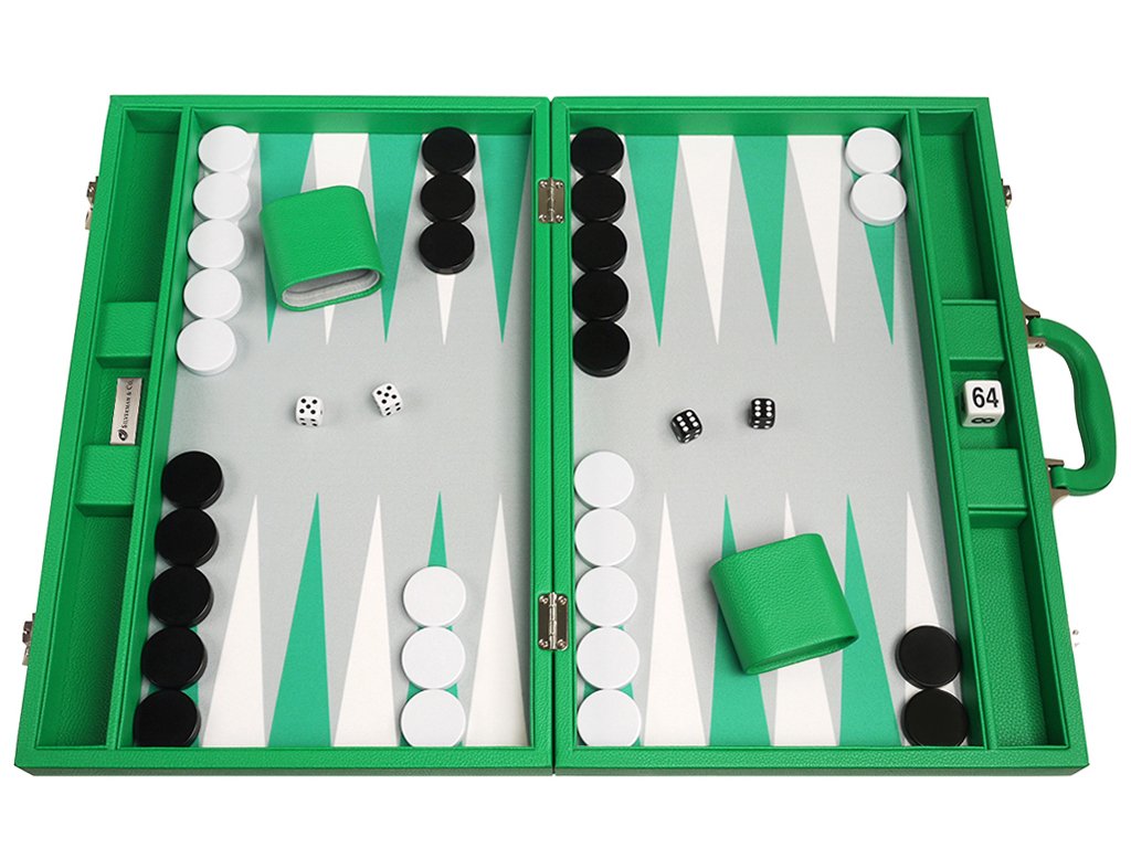 19-inch Premium Backgammon Set - Large Size - Green Board｜global研究所