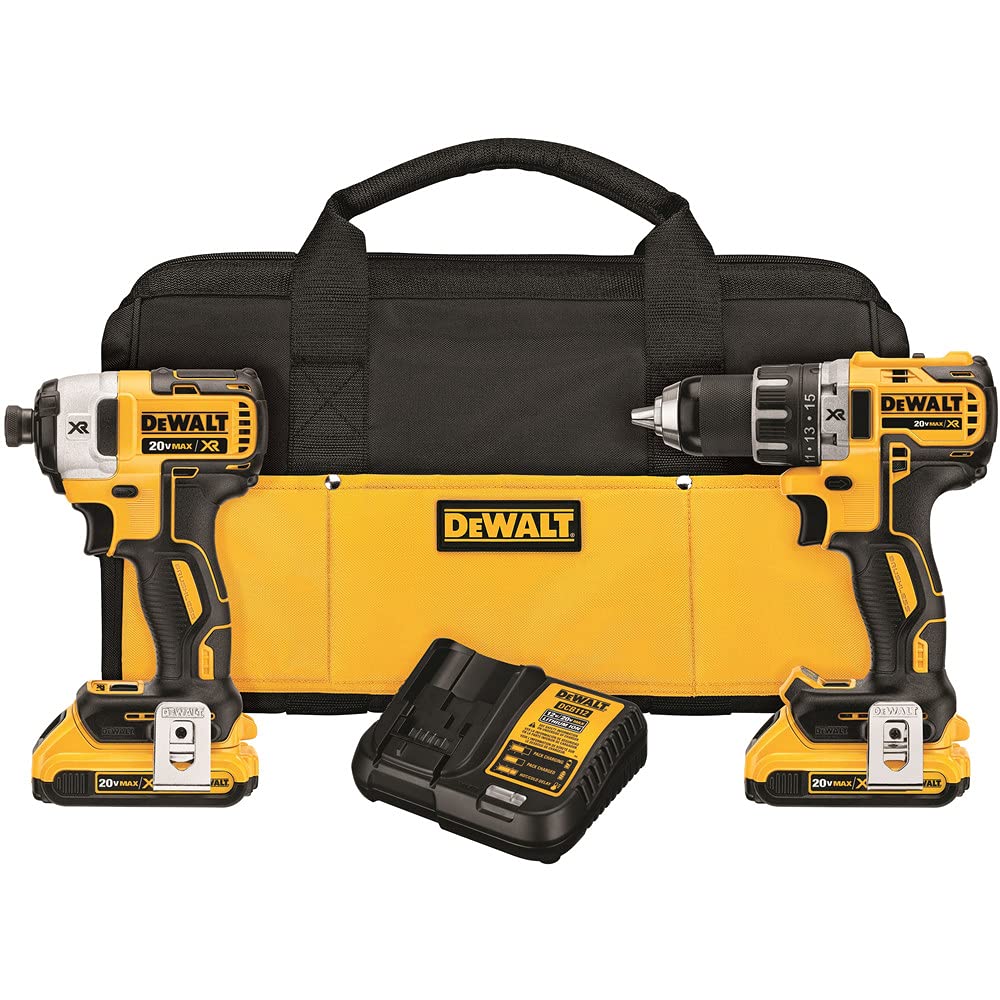 DEWALT MAX XRコードレスドリルコンボキット ブラシレス 2ツール 20V (DCK283D2)
