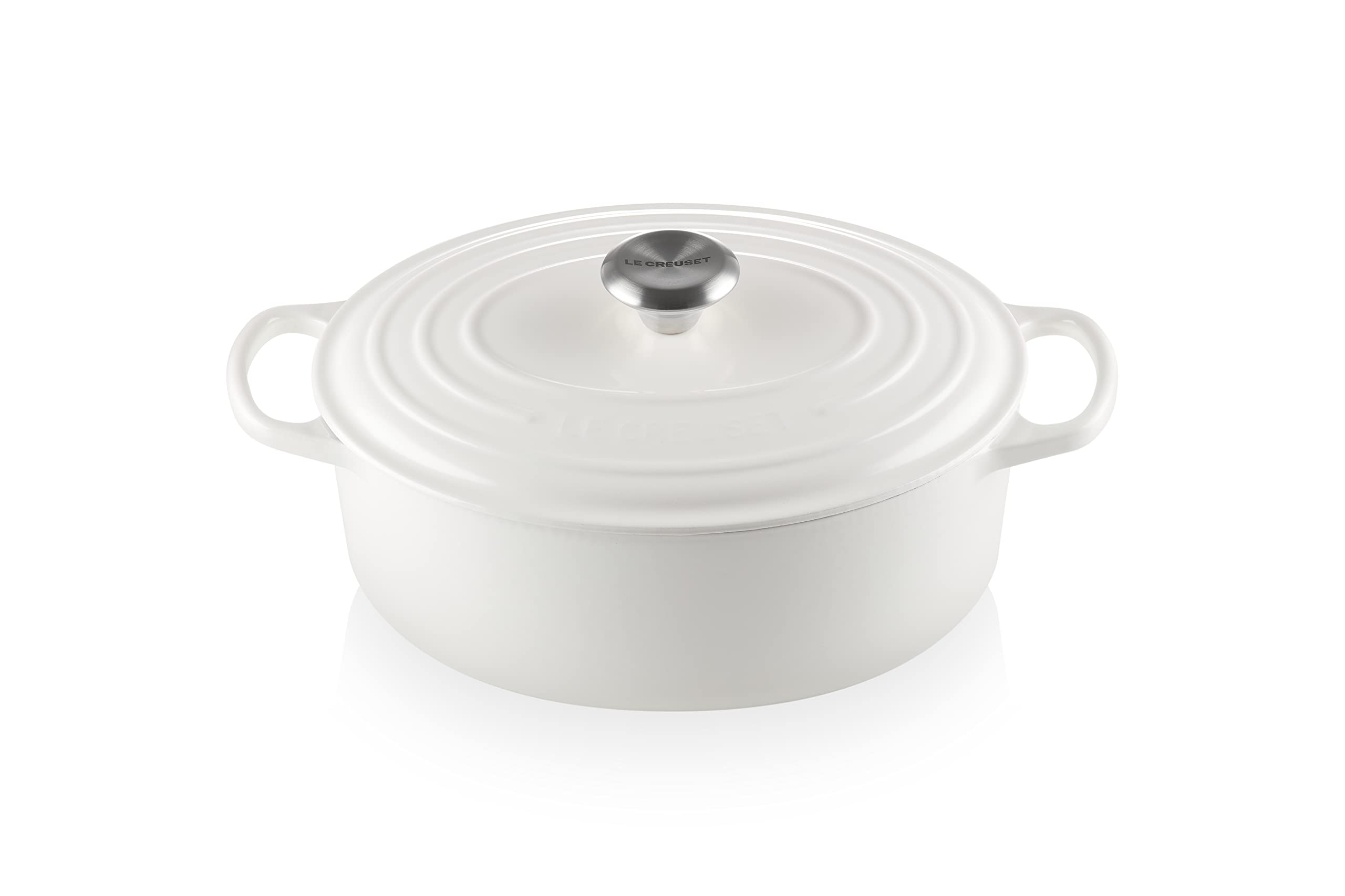 Le Creuset フレンチオーブン シグネチャー ほうろう鋳鉄製 5クオート 楕円形 5クォート ホワイト LS2502-2916SS 60,823円