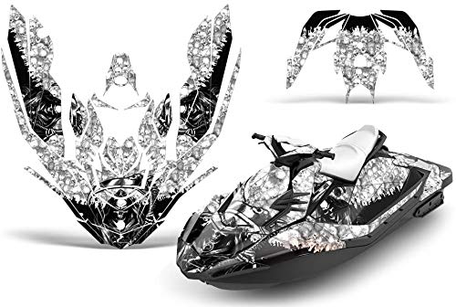 AMR Racing ジェットスキー グラフィックキット ステッカー デカール Sea-Doo Spark 2-up 2014-2018対応 リーパーホワイト