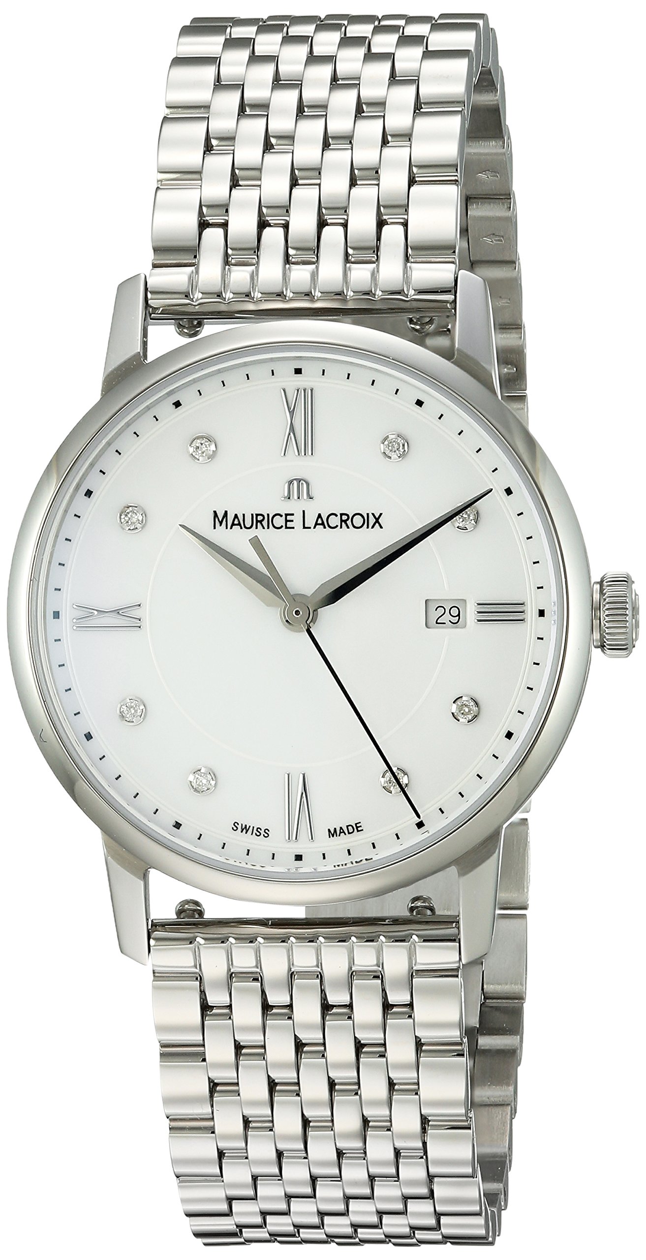 Maurice Lacroix レディース Eliros スイスクォーツウォッチ ステンレススチールストラップ しろがね色 16 (模範例: EL1094-SS002-150-1)