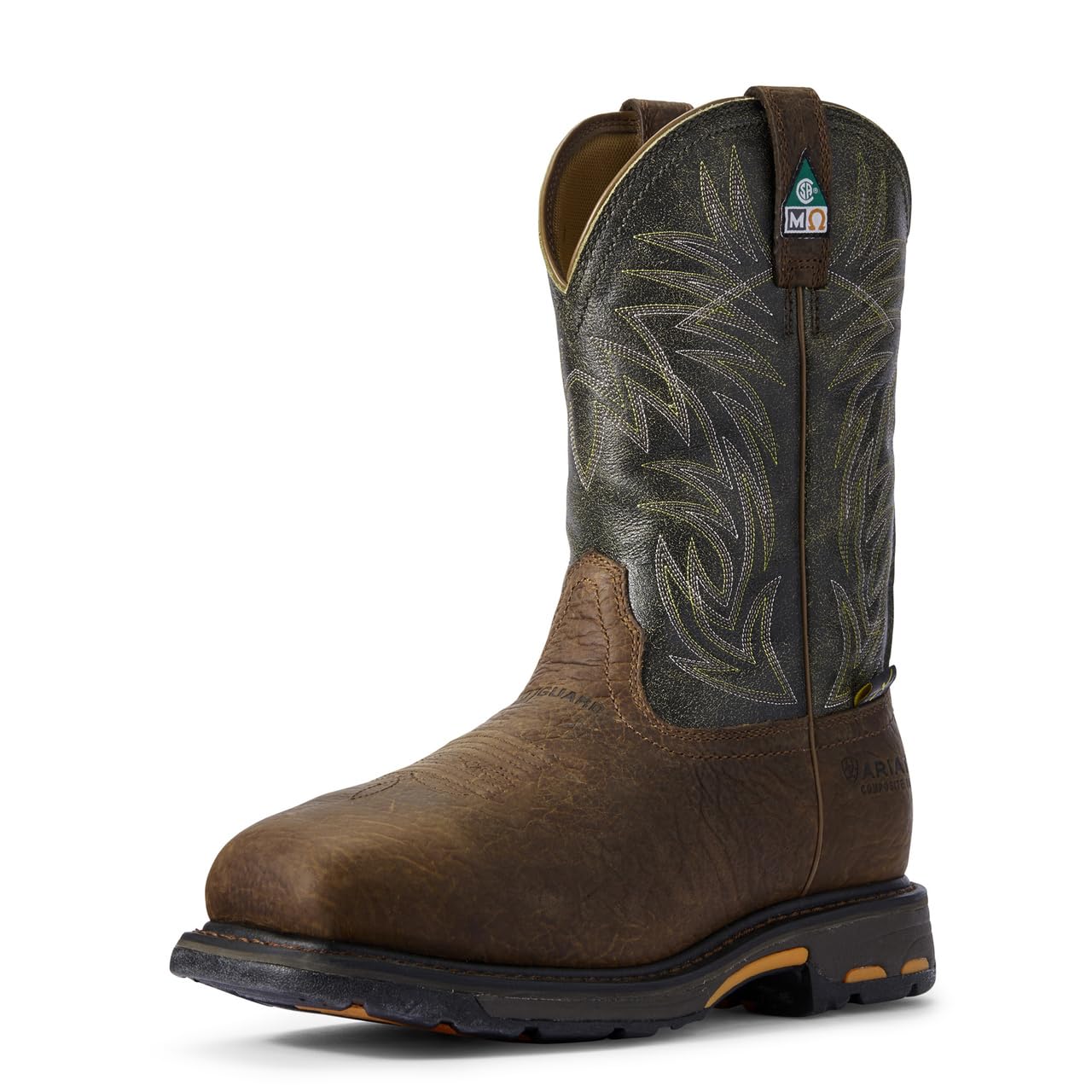 ARIAT メンズ ワークホッグ ワイドスクエアトウ Metguard CSA Metguard コンポジットトウ 細工物ブーツ US 大いさ: 10 Wide 色合い: 赤銅色