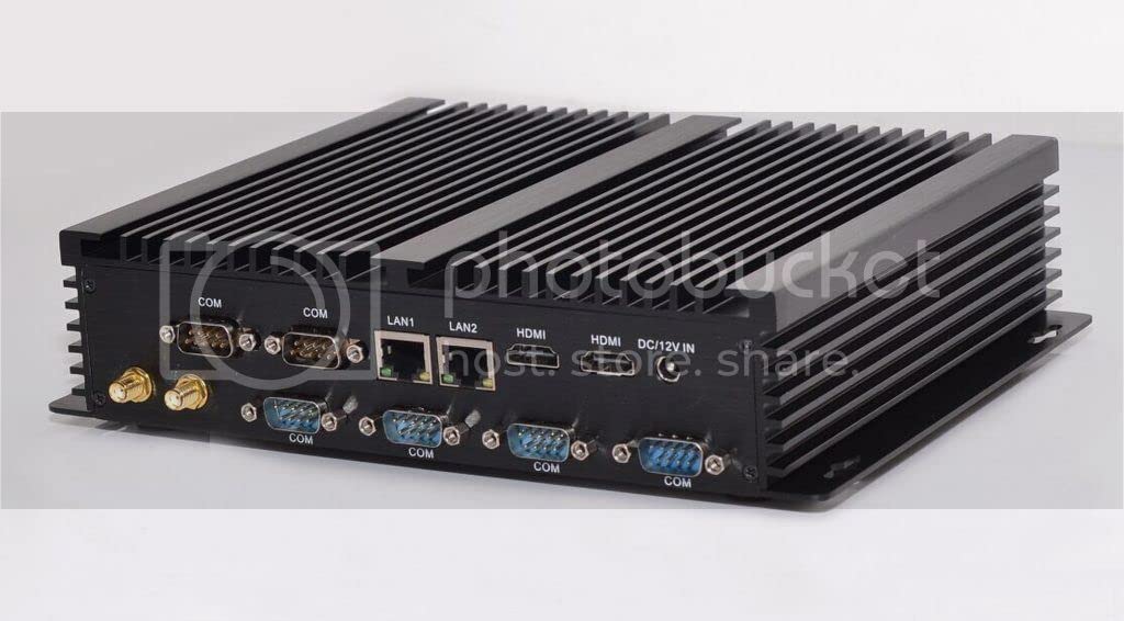 New mini Haswell i7 4500U ミニベアボーン 産業用ベアボーン 小型学習机とっ始めパソコン ファンレスベアボーン HTPC with Dual Lan GbE Support リナックス/windows 6 COM 8 USB USB3.0 VGA HDMI Rich IO  Black Aluminum Case mini nic