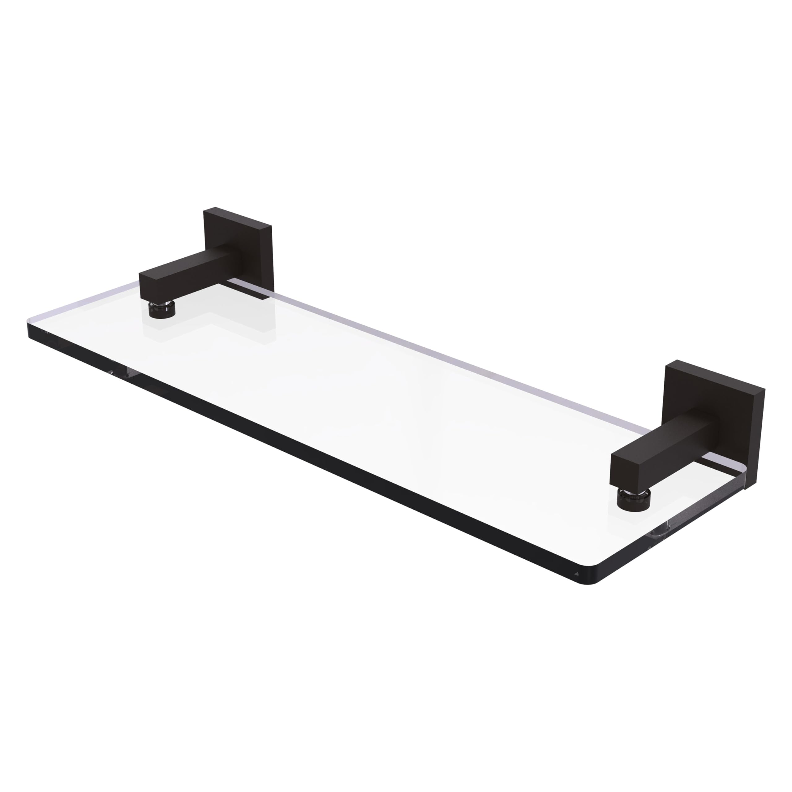 (Oil-Rubbed Bronze) - Allld Allied Brass MT-1-16-ORB Montero Collection 41糎 Glass Vanity Shelf with Bevelled Edges
