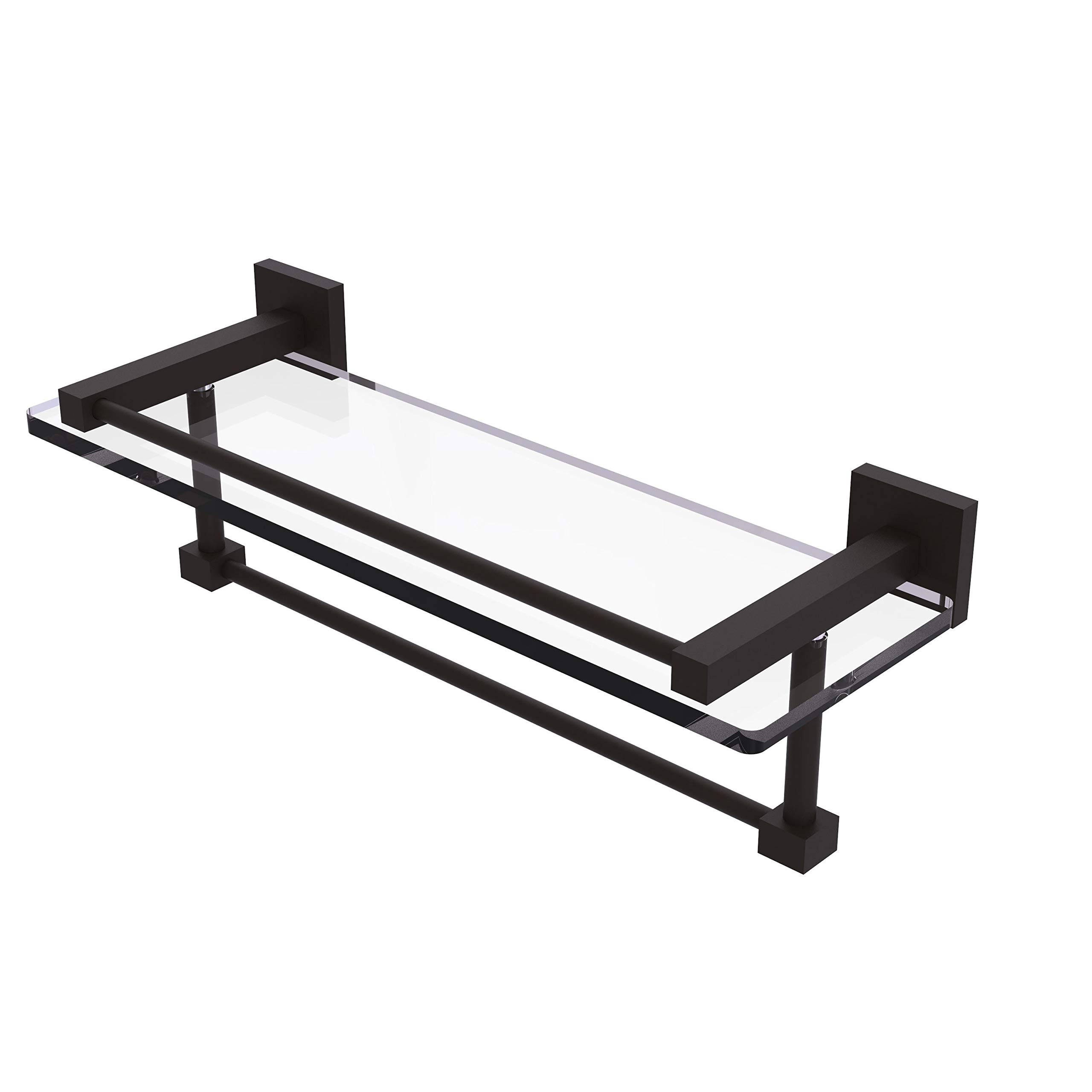 (Oil-Rubbed Bronze) - Allld Allied Brass MT-1-16TB-GAL-ORB Montero Collection 41cm Gallery Glass Shelf with Towel Bar｜global研究所