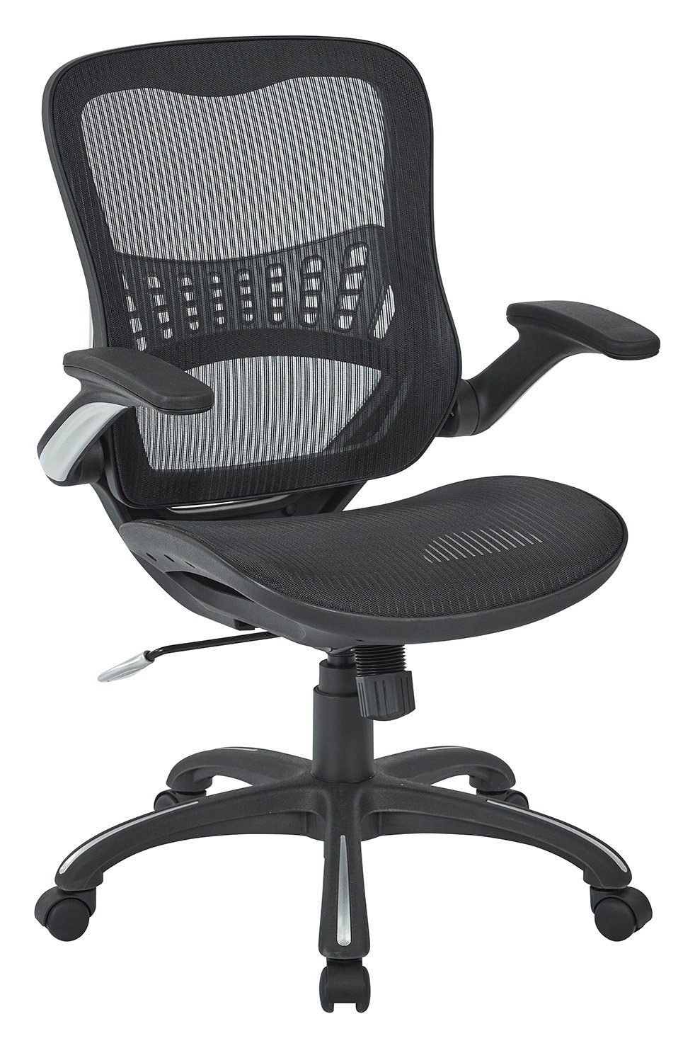 Office Star メッシュバック&シート 2対1 シンクロ&ランバーサポート マネージャーチェア ブラック｜global研究所