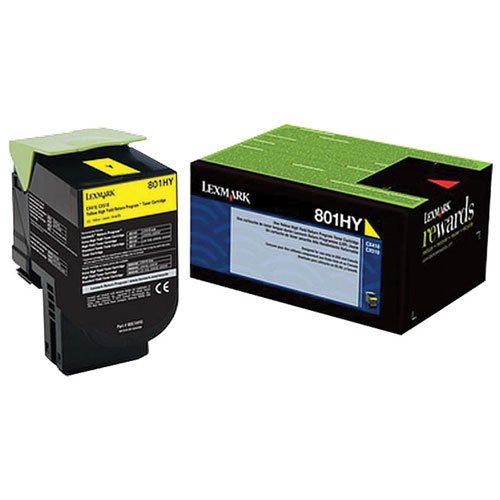 Lexmark 801HY イエロー ハイイールドリターンプログラムトナー (80C1HY0)。|global研究所