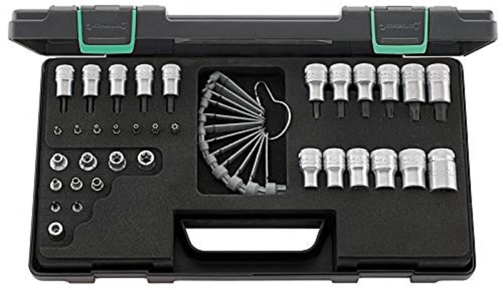 STAHLWILLE スタビレー 34点組 1/4・3/8・1/2SQ Ｅ型・Ｔ型 ヘクスローブソケットセット ケース付 ８９ＴＸＫＮ