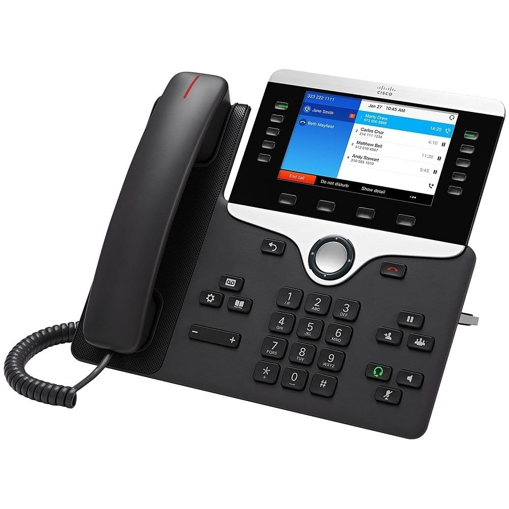 Cisco IP電話 ? 8861ケーブル ? 壁マウント可能、デスクトップ ? チャコール ? 1 x合計ライン ? VoIP ? Caller I