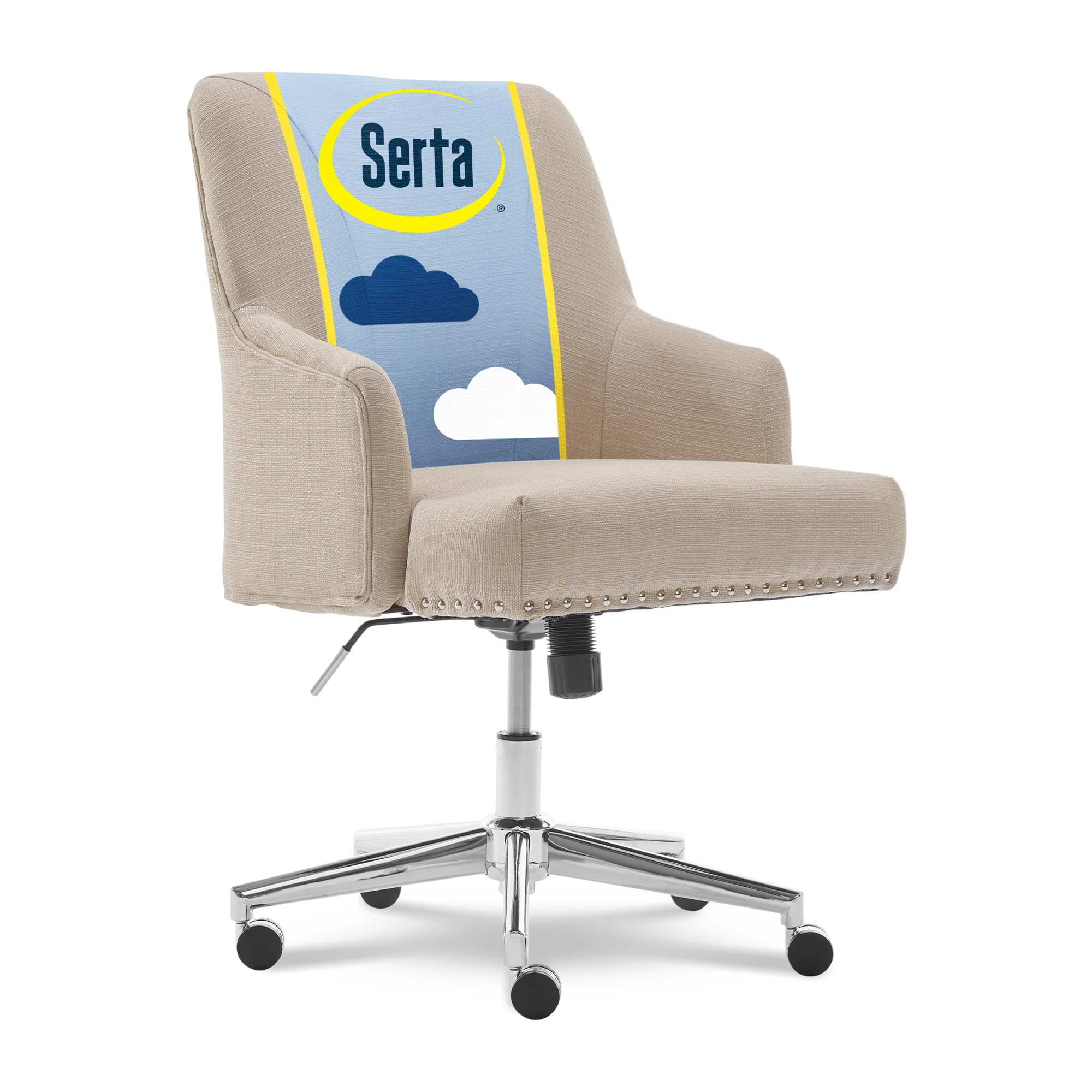 Serta Leighton Stoneware Beige Home Office Chair
