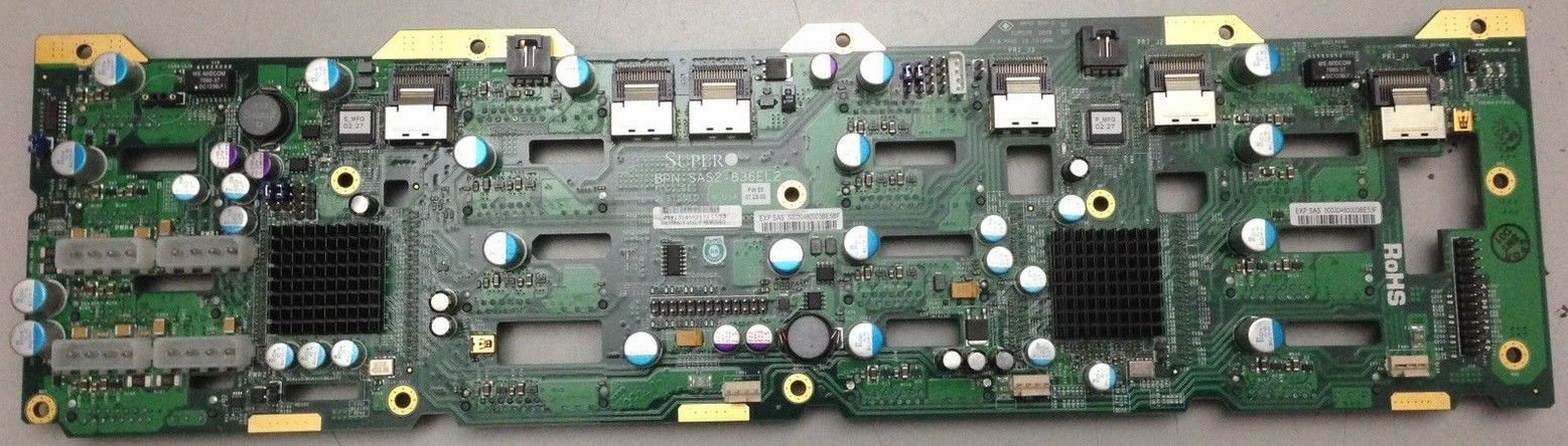 Supermicro Accessory BPN-SAS3-836EL2 SAS/SATA エクスパンダーバックプレーン デュアルLSI SASx28手当て付き添い人 赤銅色ボックス席