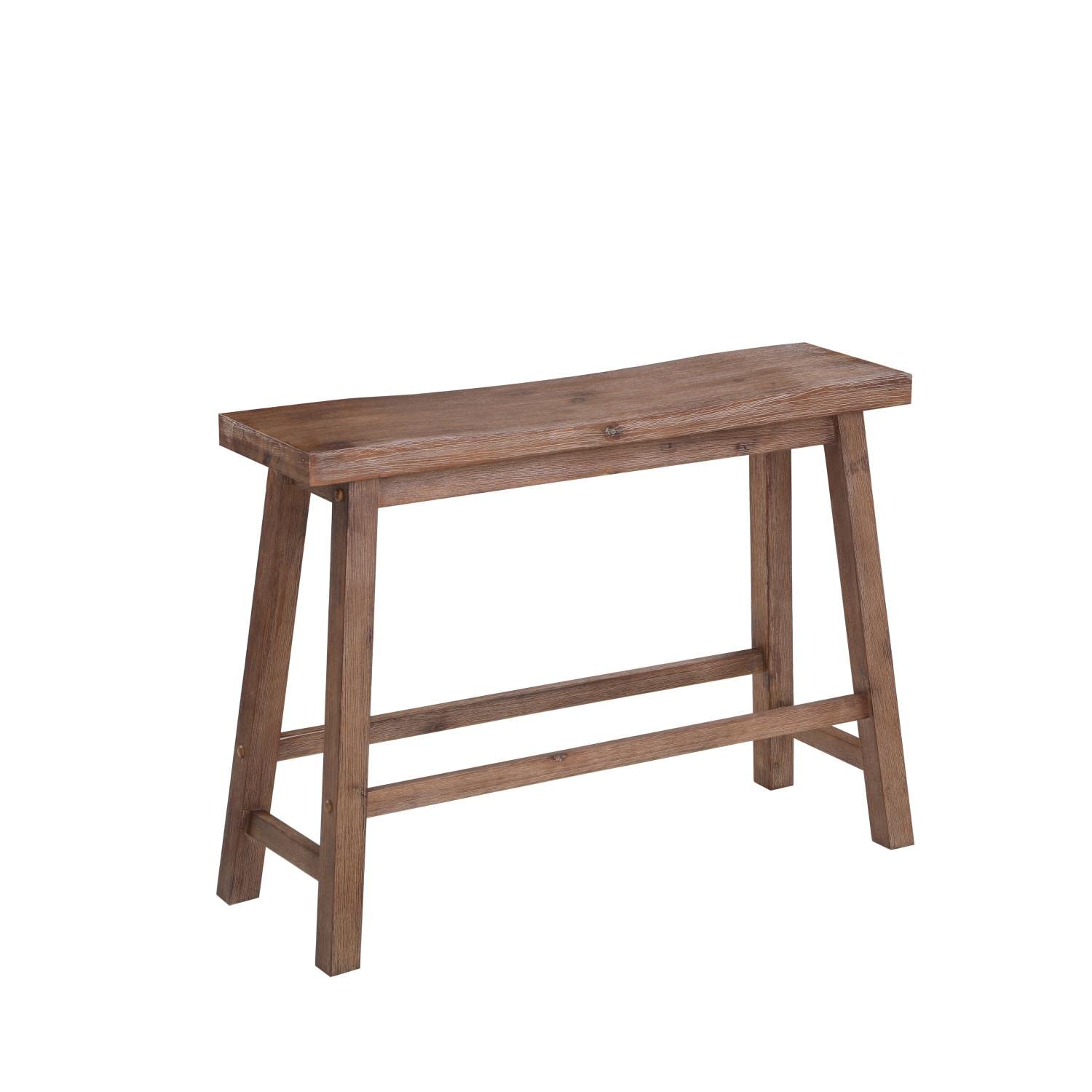 Boraam Sonoma Saddle Bench 24-Inch Barnwood Wire-Brush 141［並行輸入］｜global研究所