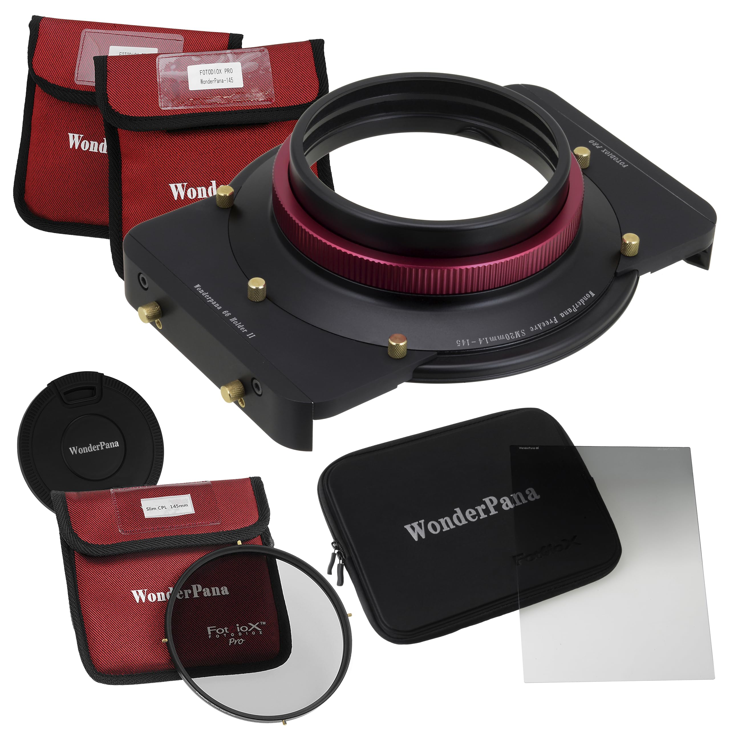 WonderPana FreeArc Essential CPL 0.6heキット ? コアフィルタホルダー、レンズキャップ、66ブラケット、0.6ハードエッジGrad ND & 145 mm CPLフィルタfor Sigma 20 mm F/1.4 DG HSM Artレンズ(フルフレーム35 mm)