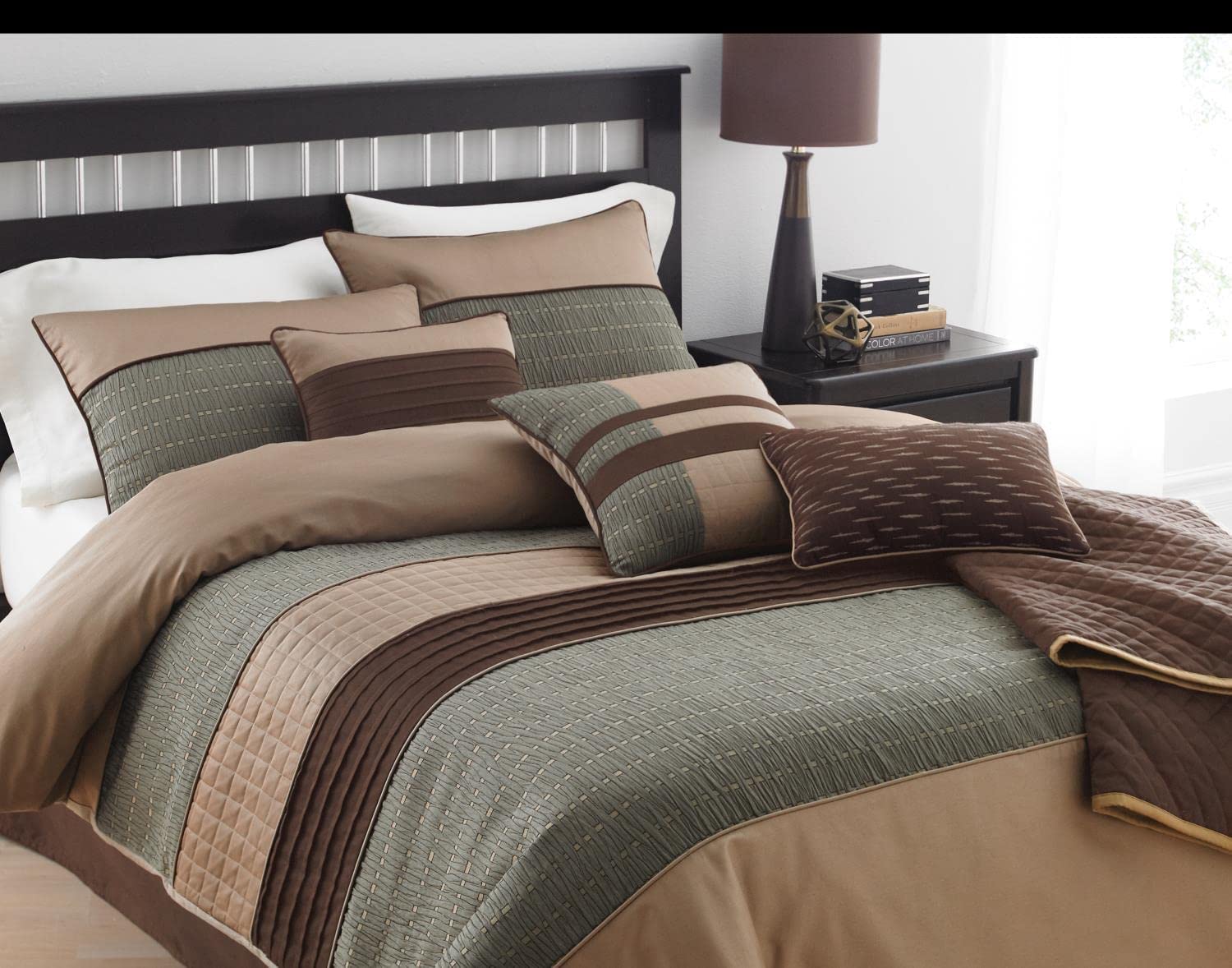 Riverbrook Home 6600 寝具布団セット キング 7点 レキシア ブラウン/マルチカラー|global研究所