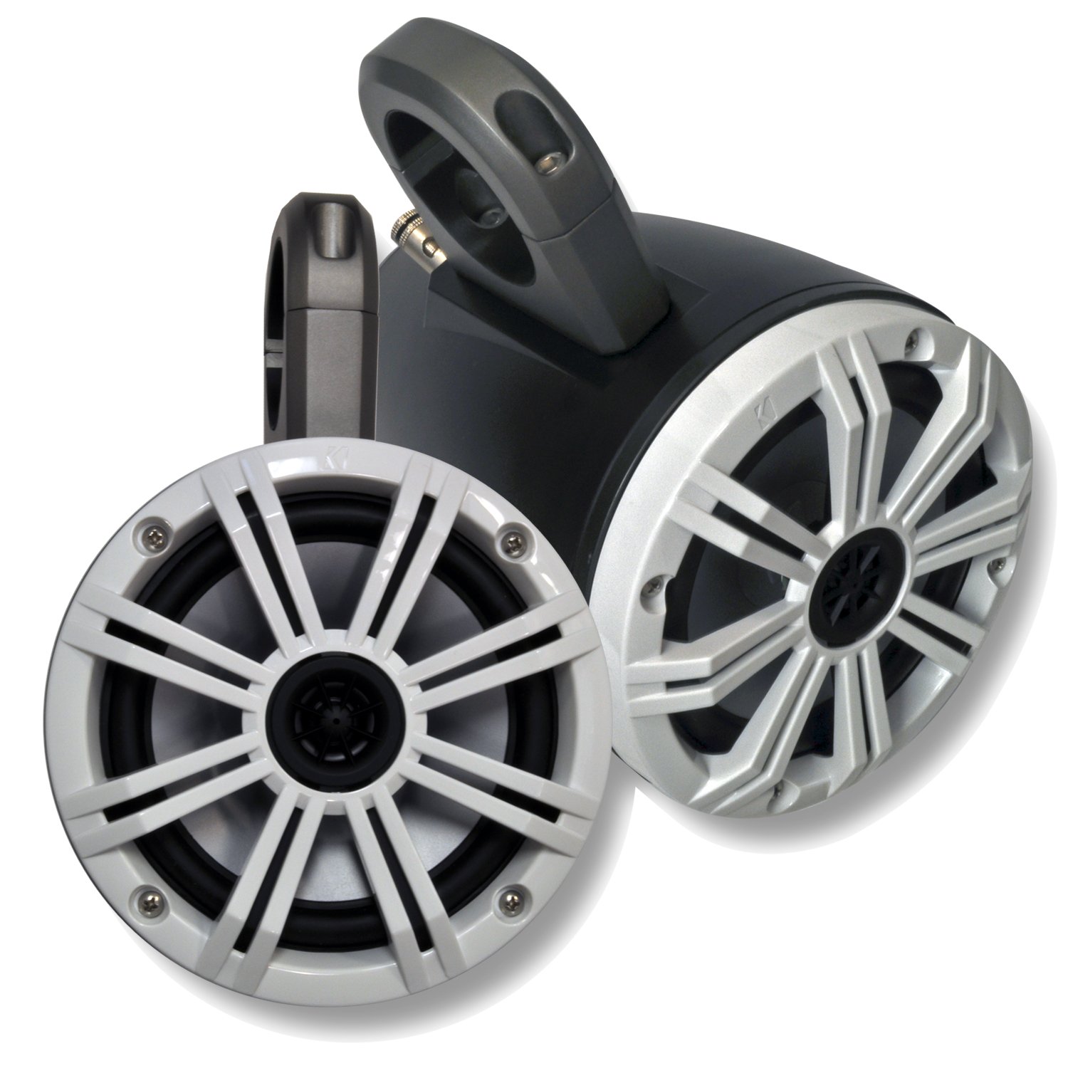 Kicker Marine KMTES エンクロージャー 6.5インチ Kicker マリンスピーカー 2個付き 6.5 Inch 41BKM614W+12KMTES