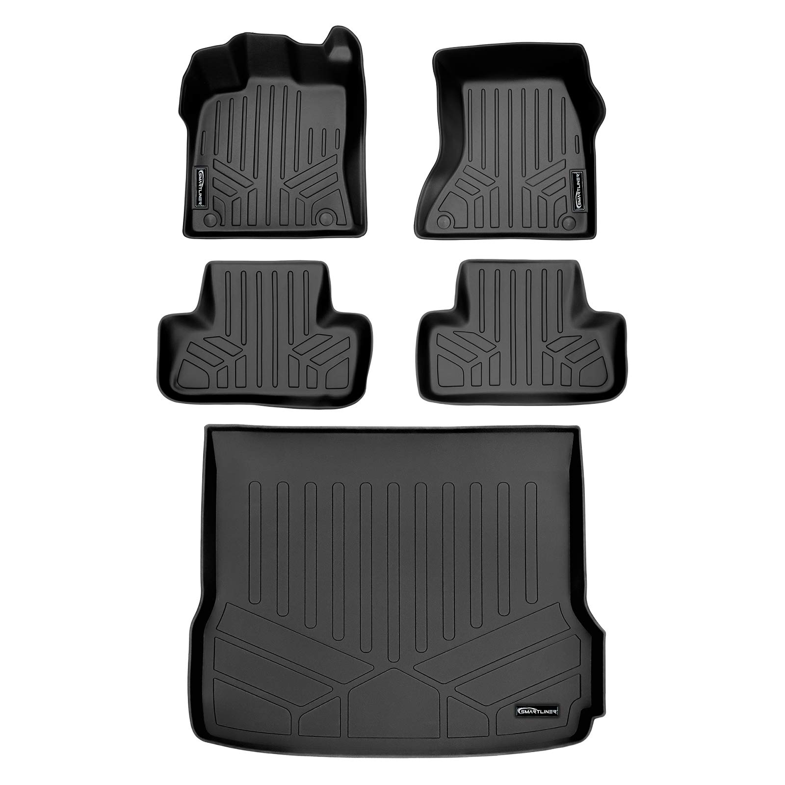 MAXFLOORMAT床マット(2行) MAXTRAYカーゴライナーセットブラック2009 ? 2017年のアウディq5 Nonハイブリッド/ 2014 ? 2017 sq5