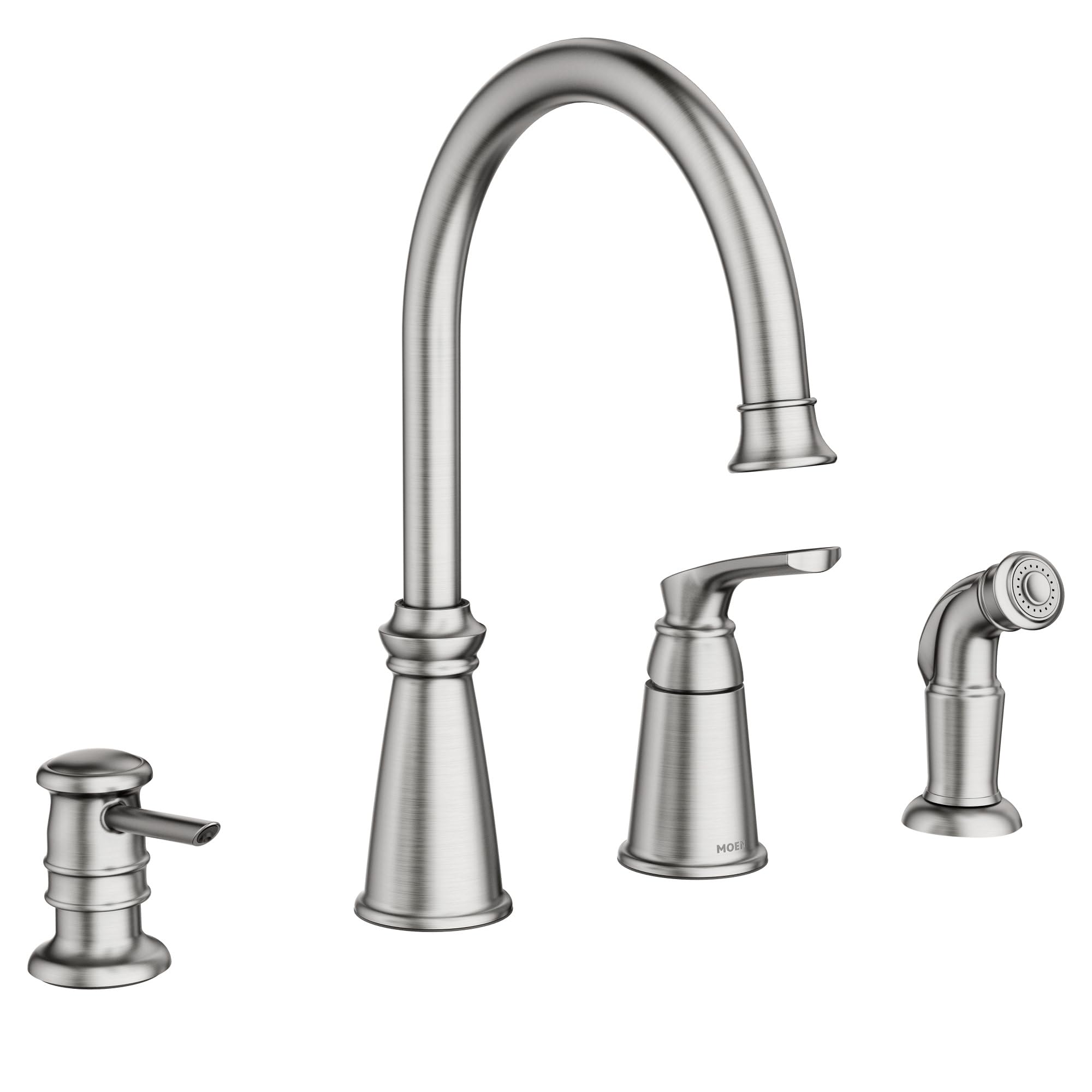 Moen 87044SRSワンハンドル高アークキッチン蛇口、スポットレジストステンレス