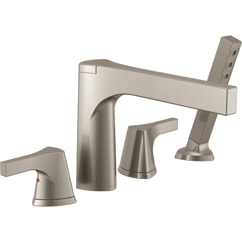 DELTA FAUCET T4774-SS ステンレス鋼 Zura 4穴人情本ため桶 ハンドシャワートリム付き添い人