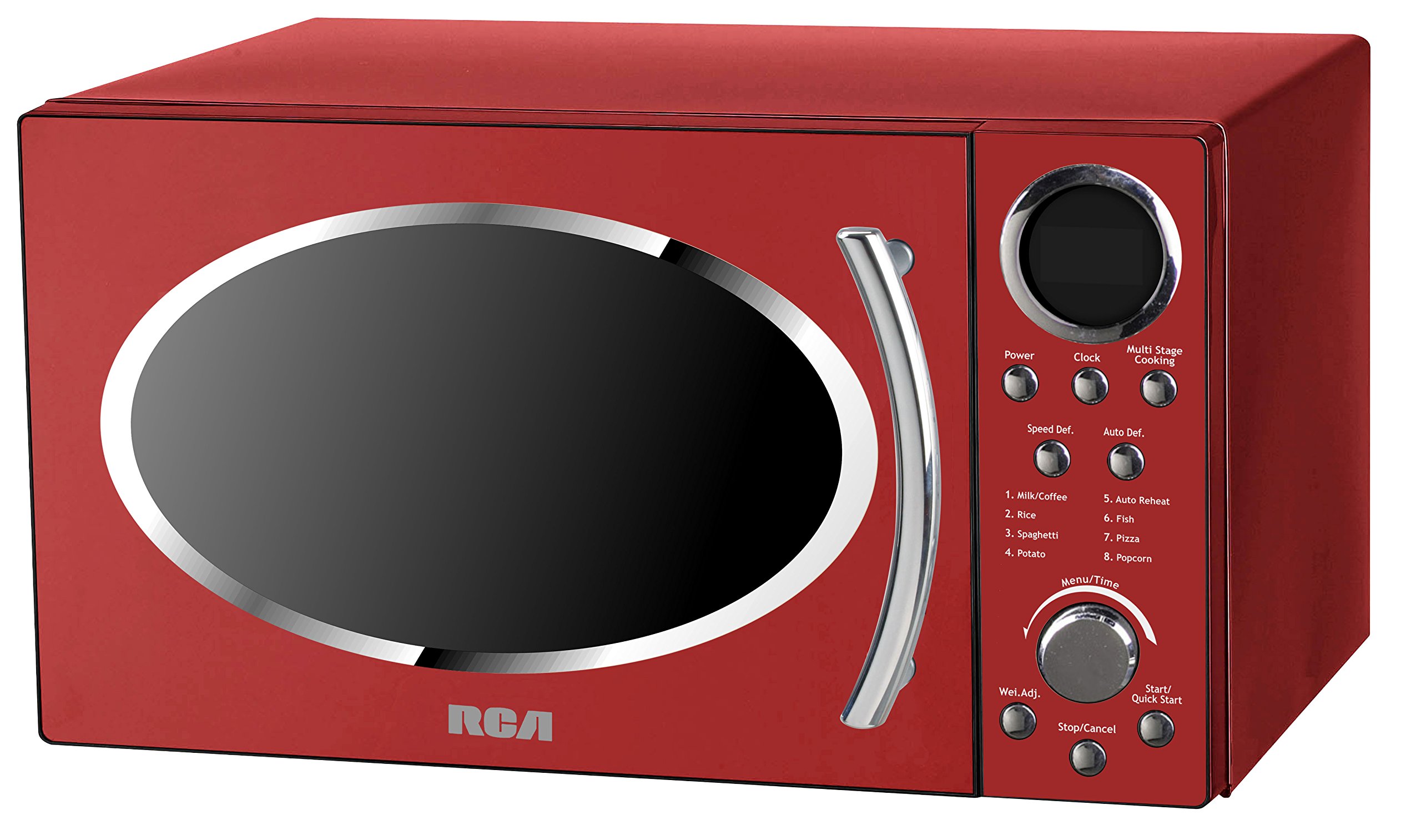 RCA RMW987-RED 0.9立方フィート レトロ電子レンジ レッド