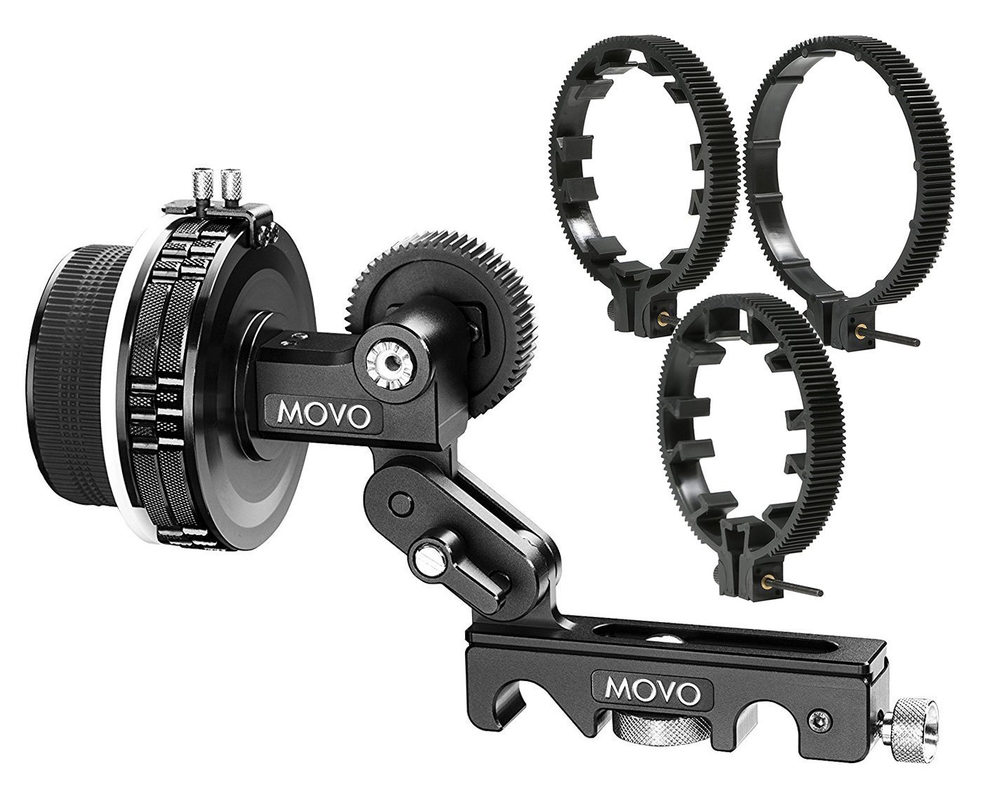 Movo F2X 精密フォローフォーカスシステム ハードストップ付き 65mm 75mm 85mm 調節可能なギアリング