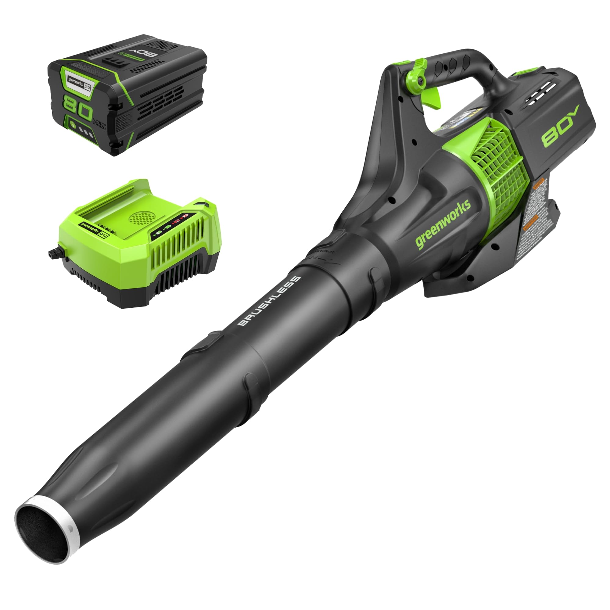 Greenworks Pro Jet Gebl?se  80 V mit Batterie- und Ladeger?t