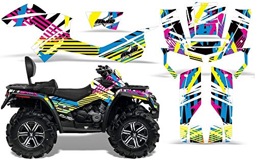 AMR Racing ATV グラフィックキット ステッカー デカール Can-Am Outlander MAX 500/650/800 2006-2012対応 フラッシュバック